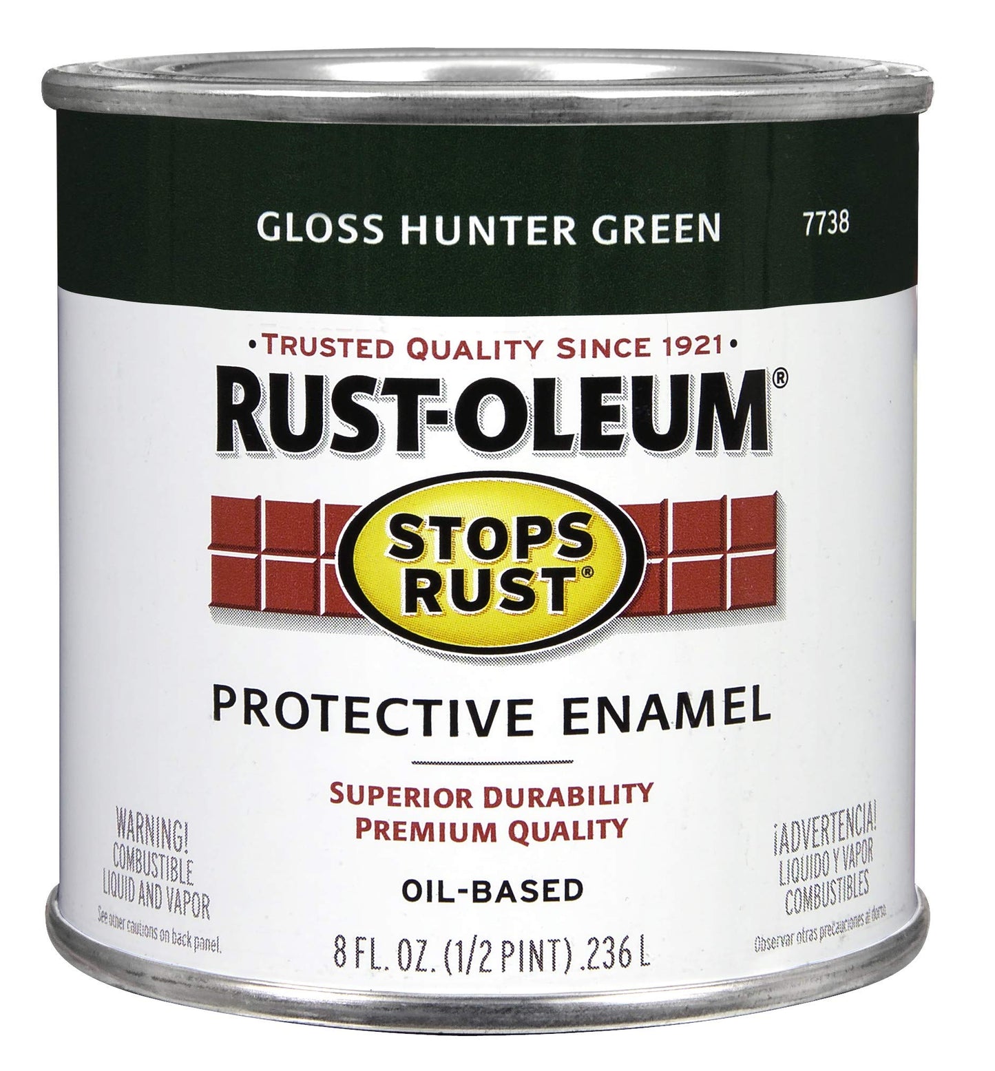 Rust-Oleum 7779502 Stops Rust Brush On Paint, Quart, Gloss Black, 32 Fl Oz (Pack of 1)