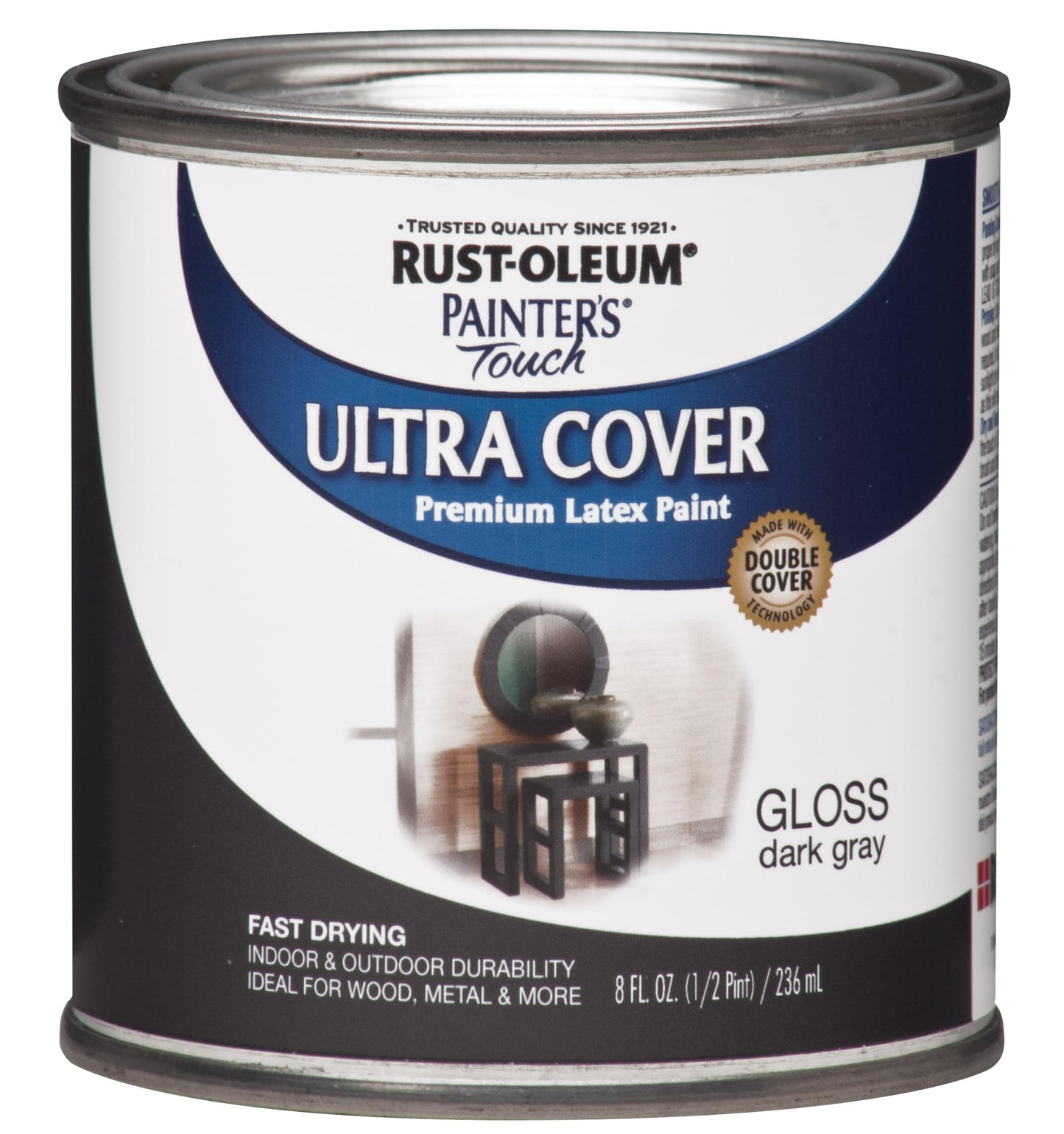Rust-Oleum 1976502 Painter's Touch Latex Paint, Flat Black 32 Fl Oz, 1 Quarts, (Pack of 1)