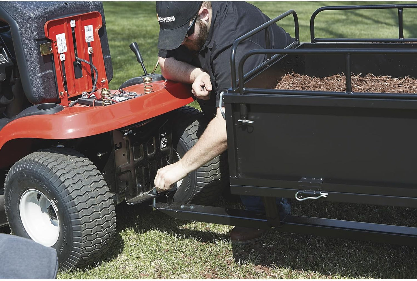 Strongway Steel ATV Trailer - 1200-Lb. Capacity, 17 Cu. Ft.