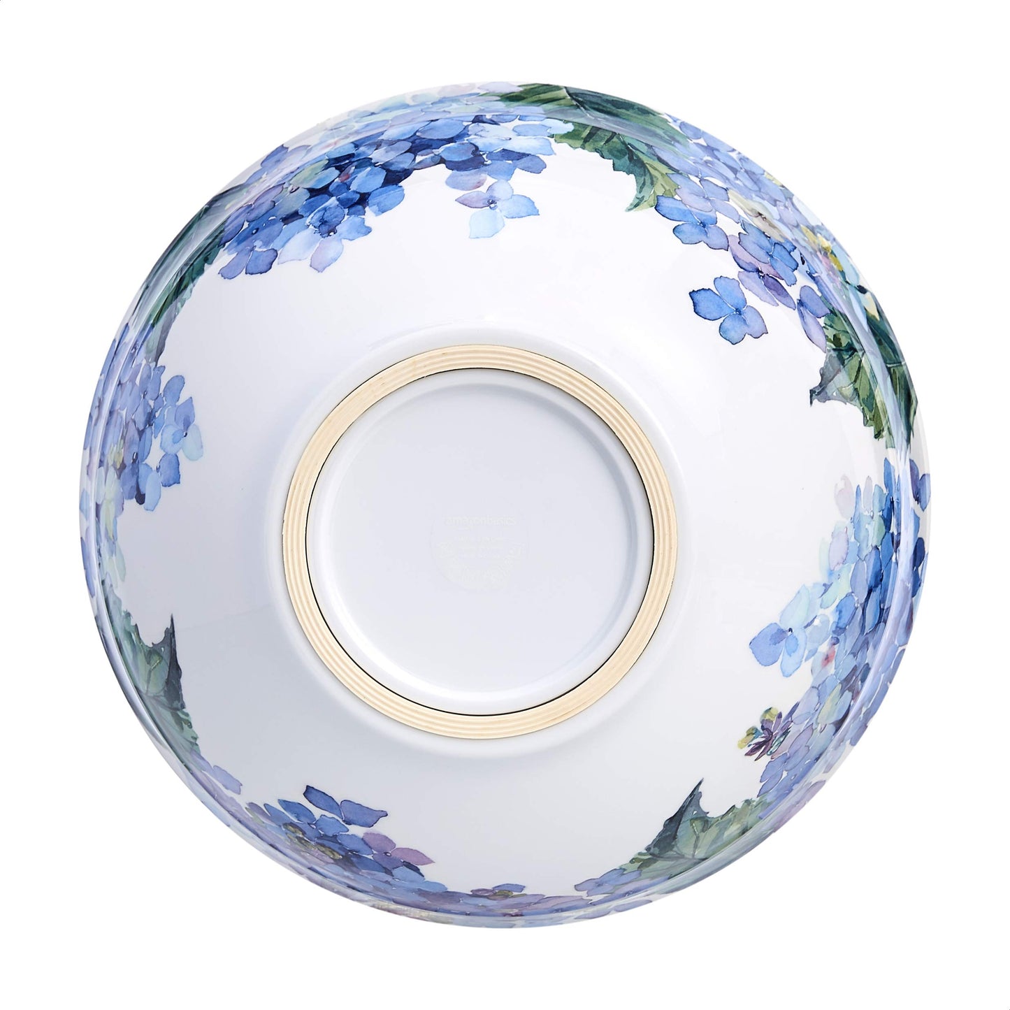 Amazon Basics Nesting Melamine Mixing Bowl With Lid And Non-Slip Base, 5 Sizes, Set Of 10, Hydrangea Floral, 3 15/16",7 9/16",8 7/8",10",11 1/4"