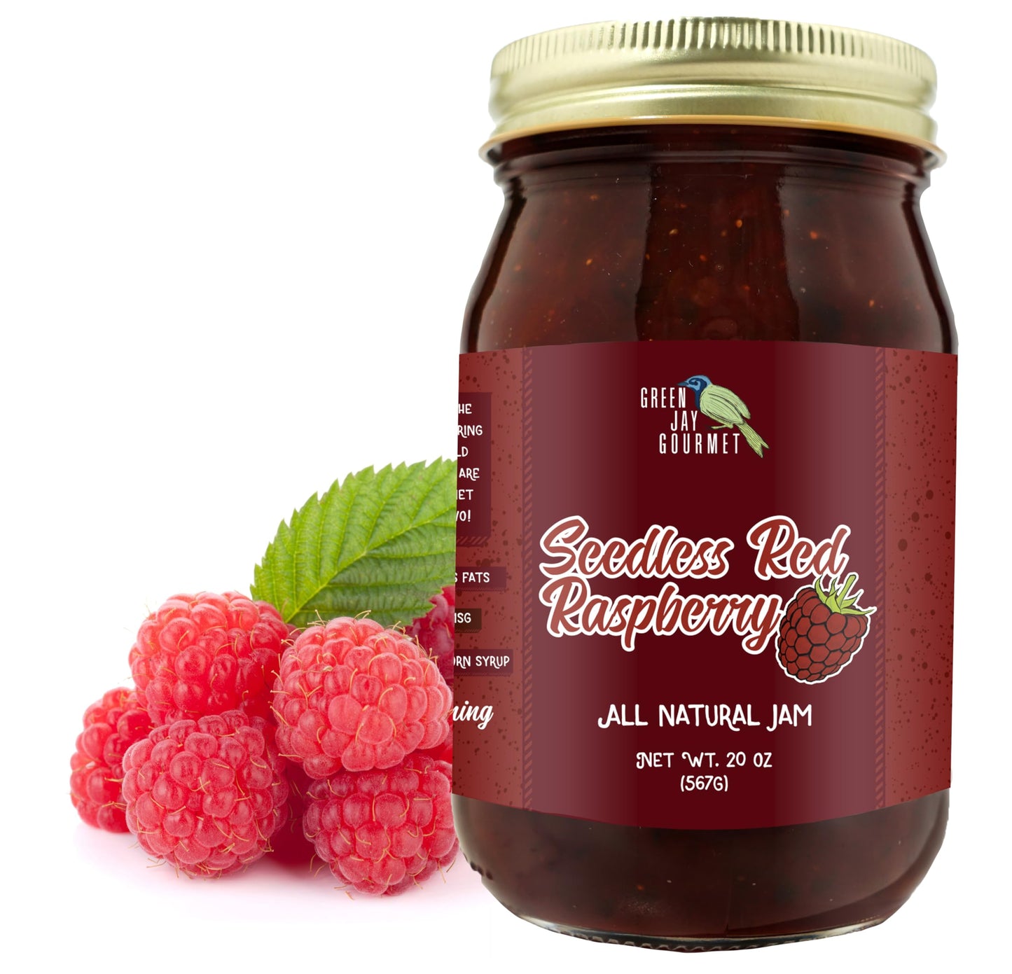 Green Jay Gourmet Spicy Jam Variety Pack - All-Natural Raspberry Jalapeno Jam, Strawberry Jalapeno Jam, Blackberry Jalapeno Jam - Vegan, Gluten-free Jam - No Preservatives - USA Made - 3 x 20 Ounces
