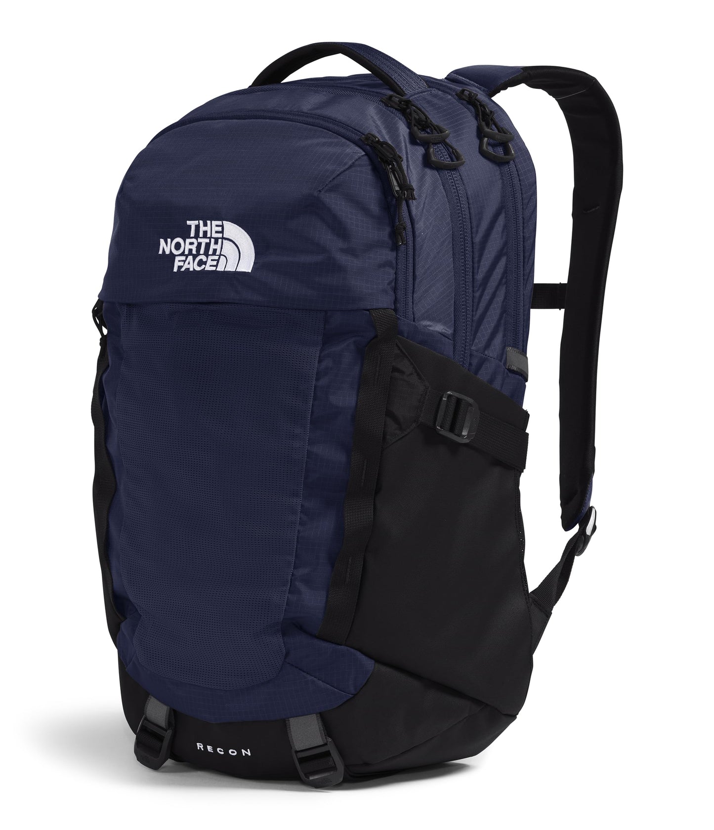 THE NORTH FACE Recon Everyday Laptop Backpack | Daypack with Water Repellent Finish, 16" Laptop Sleeve, 2 Water Bottle Pockets, TNF Black/TNF Black-NPF, One Size