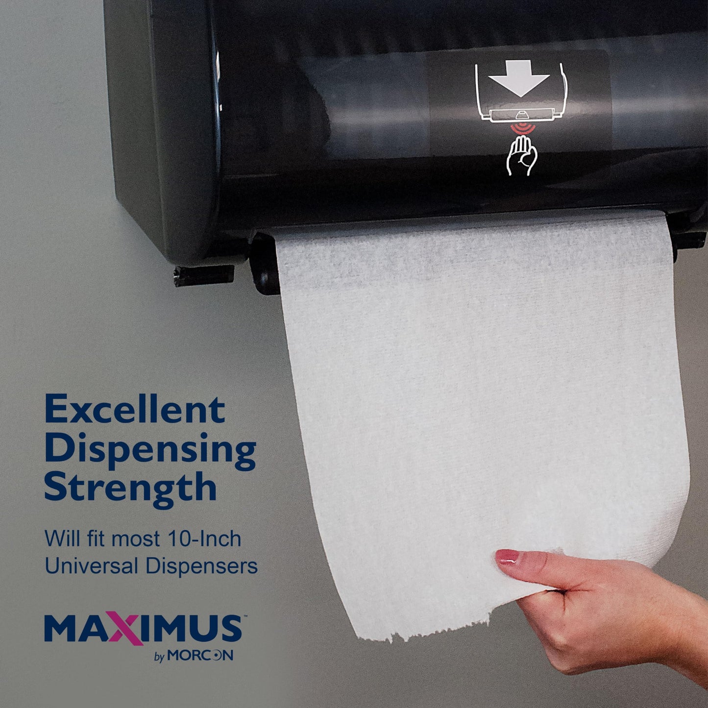 Maximus X0907 Recycled Paper Towels with Superior Absorbency, 10" Commercial Paper Towels Rolls Suitable for Office, Restaurant, and Healthcare Facilities, 6 Rolls Per Case