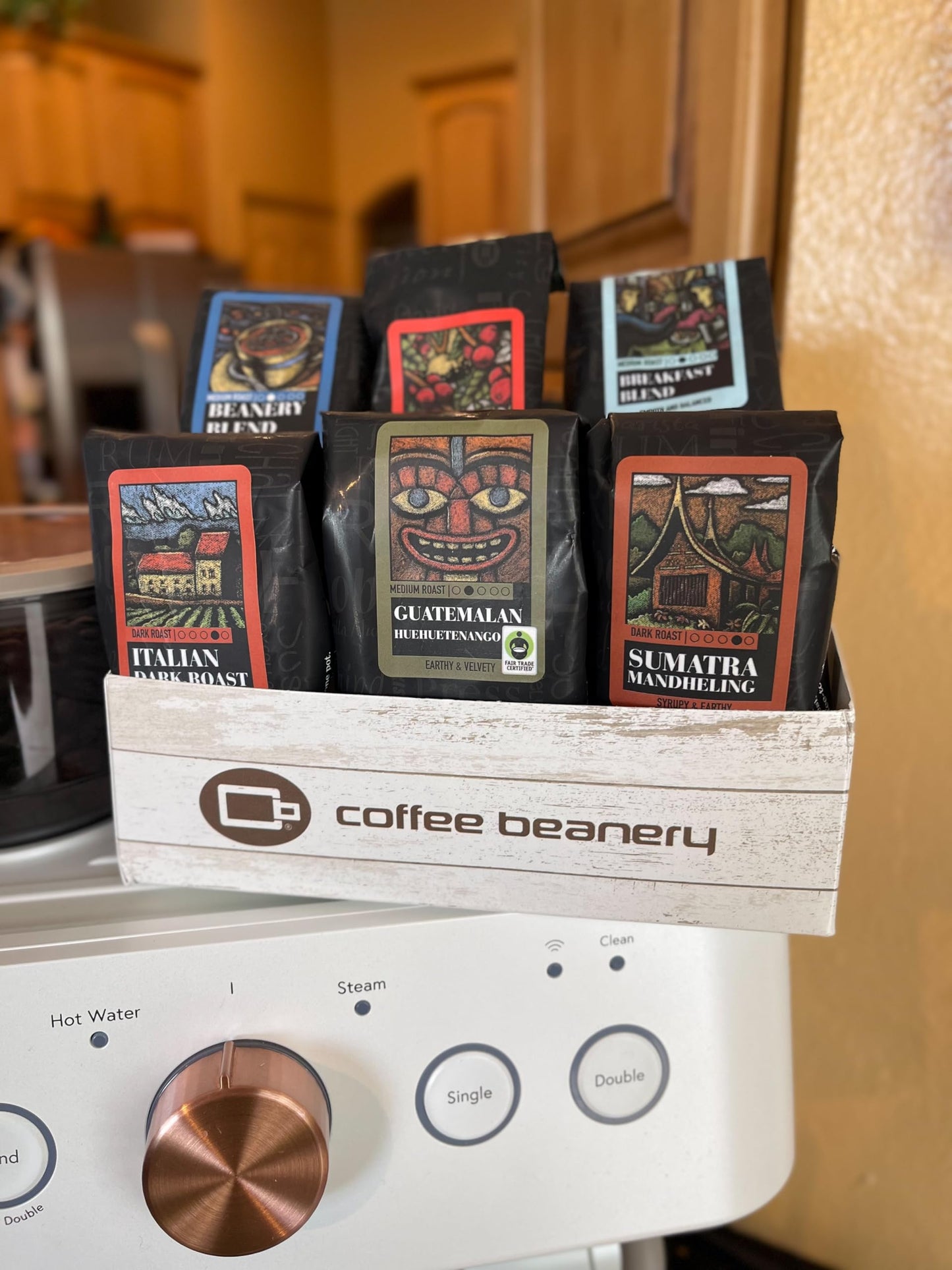 Indulgent Coffee Selection Gift Box | 100% Specialty Arabica Coffee | 12 Sample Bags of Medium Roast Ground Coffee