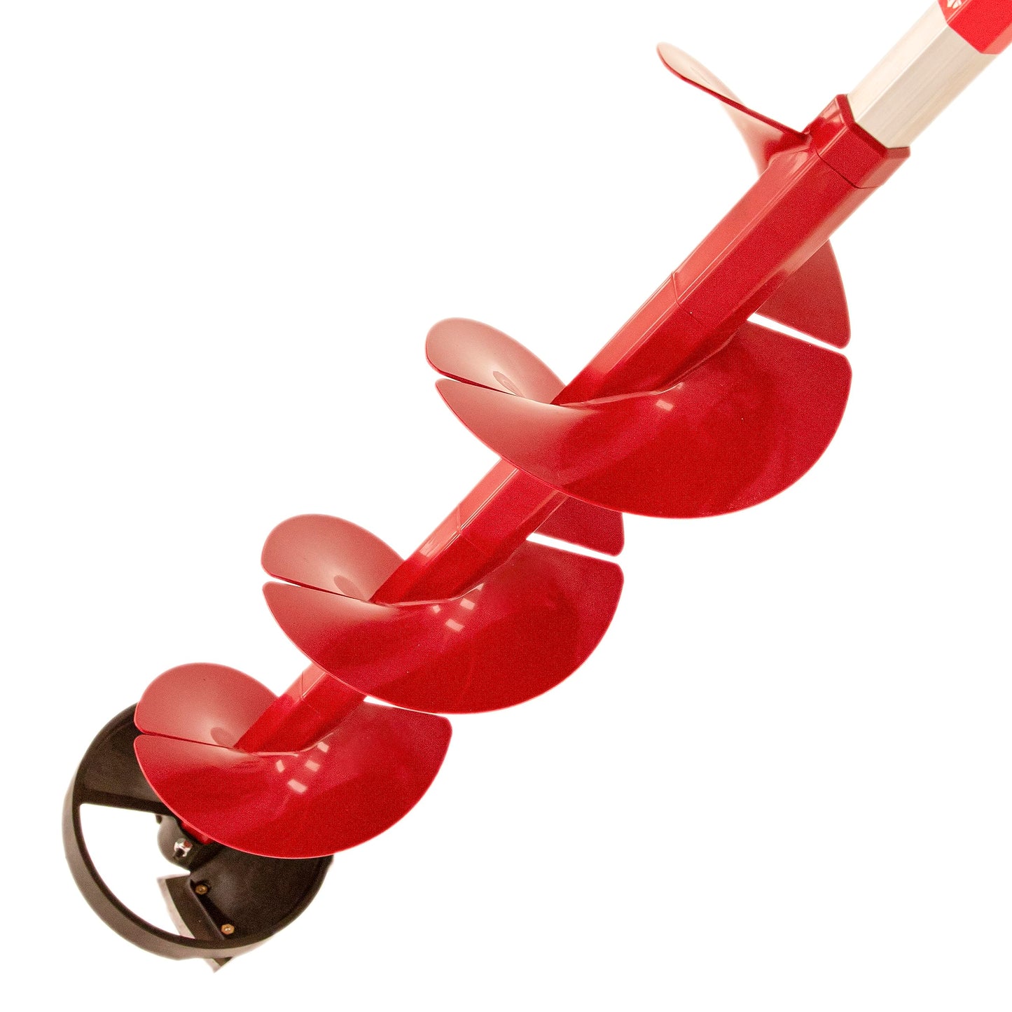Eskimo E40 Electric Ice Fishing Auger, Full Power 40v Lithium-ion Battery, Lightweight Powerhead, Turbo Cutting System, Multi-Edge Blades, Red