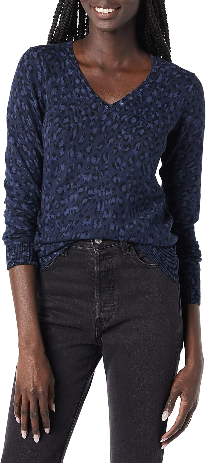 Amazon Essentials Women's Regular-Fit Lightweight Long-Sleeve V-Neck Sweater