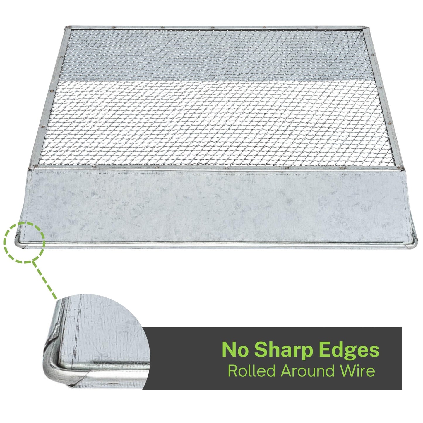 Soil Sifter, 12 x 10 Inch Standard Size with 1/4 Inch Mesh, Includes Work Gloves