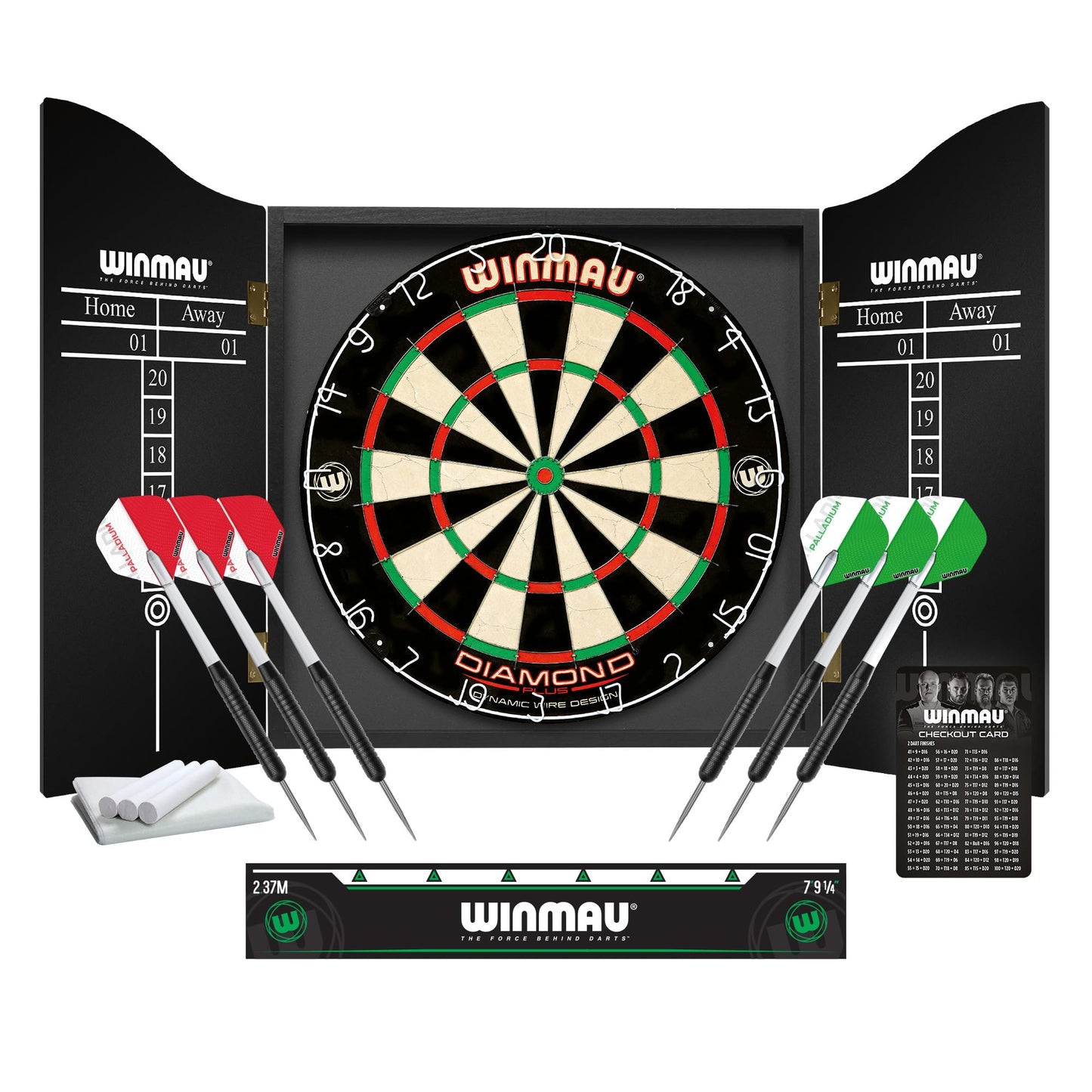 Winmau Diamond Plus Dart Board - Surround Set | Cabinet Set | Dartboard - Professional Darts Accessories - Variety of Options (Cabinet Set)