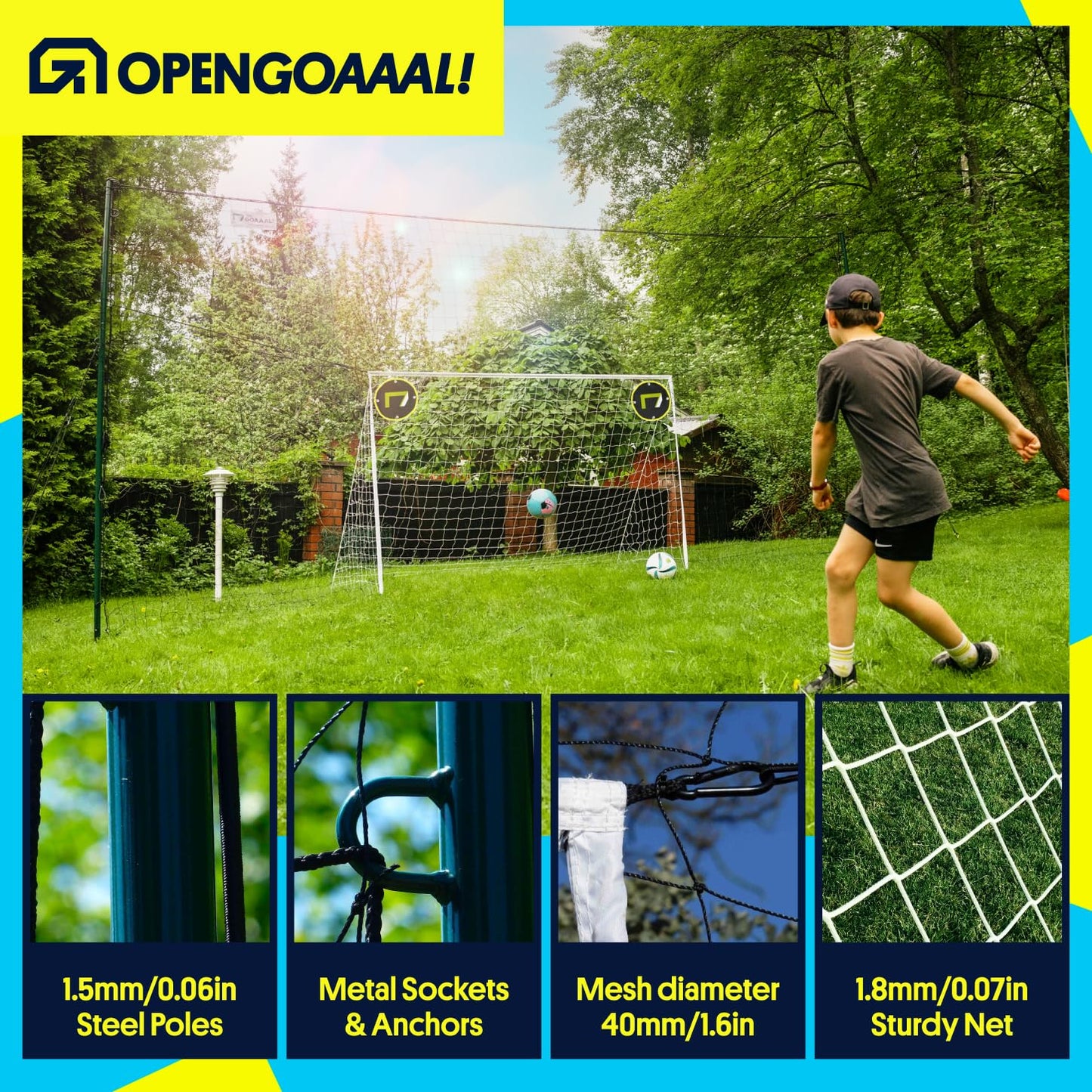 Open Goaaal Soccer Rebounder/Goal/Backstop All-in-One (Standard)