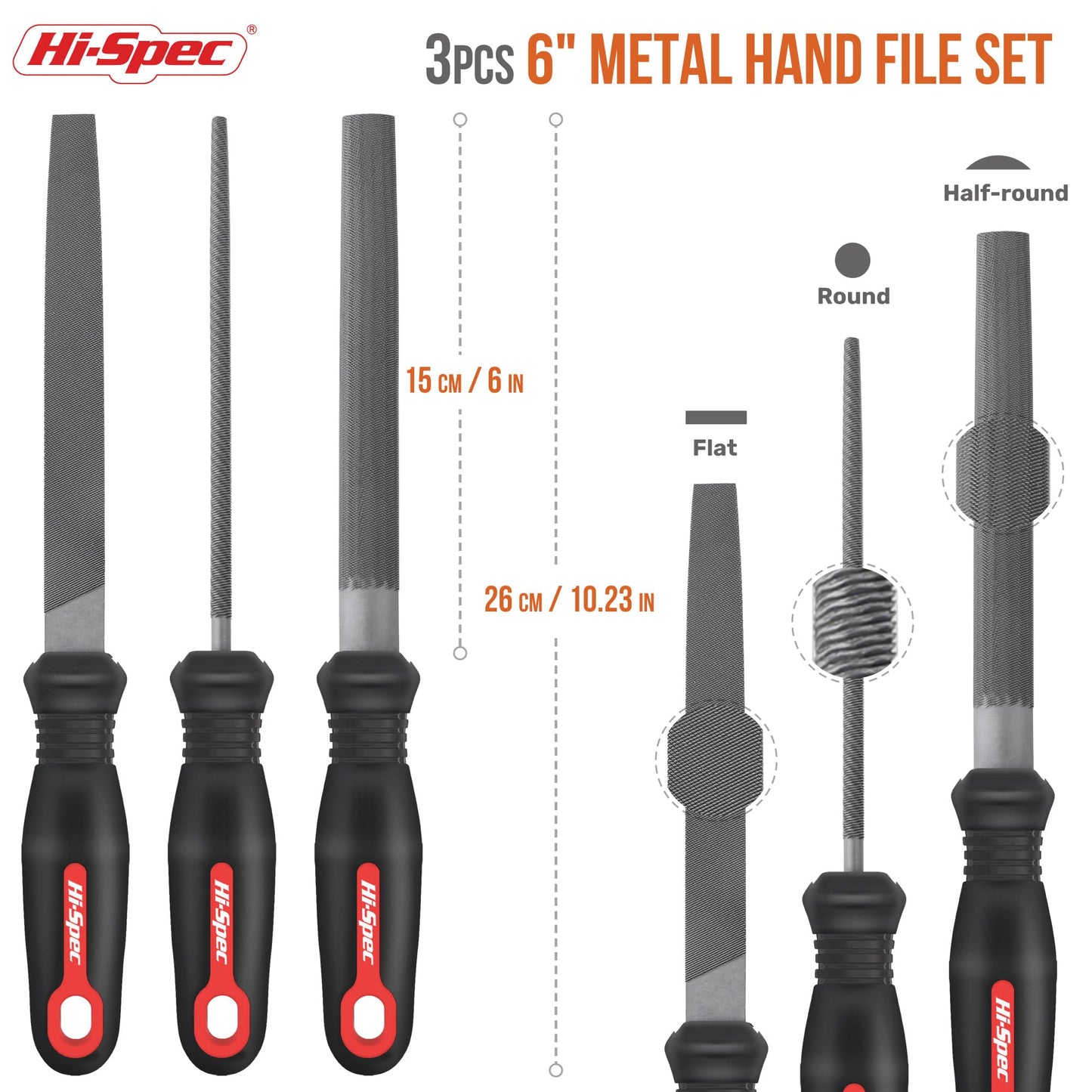 Hi-Spec 17 Piece Metal Hand & Needle File Tool Kit Set. Large & Small Mini T12 Carbon Steel Flat, Half-Round, Round & Triangle Files. Complete in a Zipper Case with a Brush