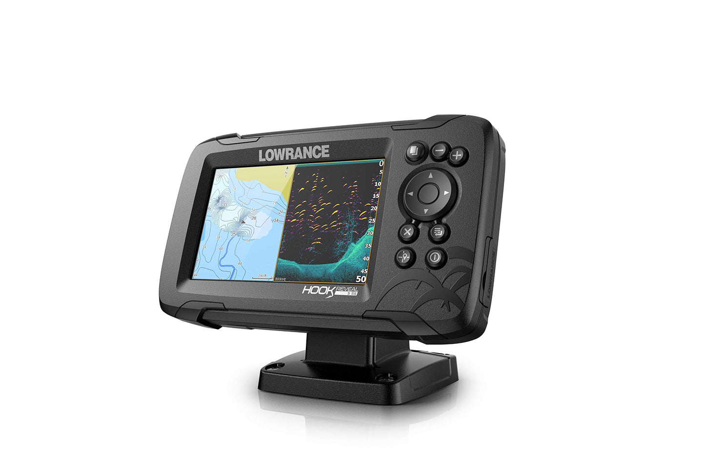 Lowrance Hook Reveal 5 Inch Fish Finders with Transducer, Plus Optional Preloaded Maps