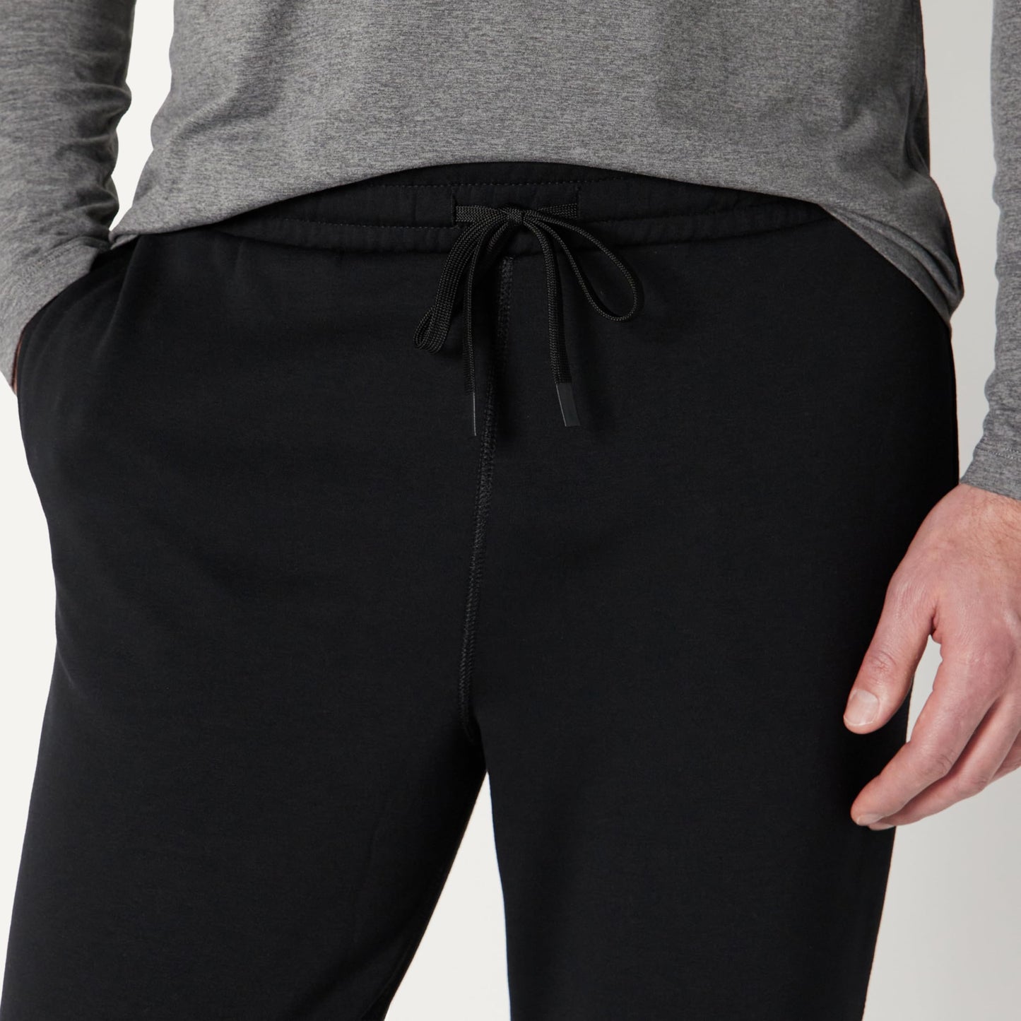 Amazon Essentials Men's Athletic Regular Fit Lounge Workout Gym Jogger Pants, Active Sweat, Black, Large