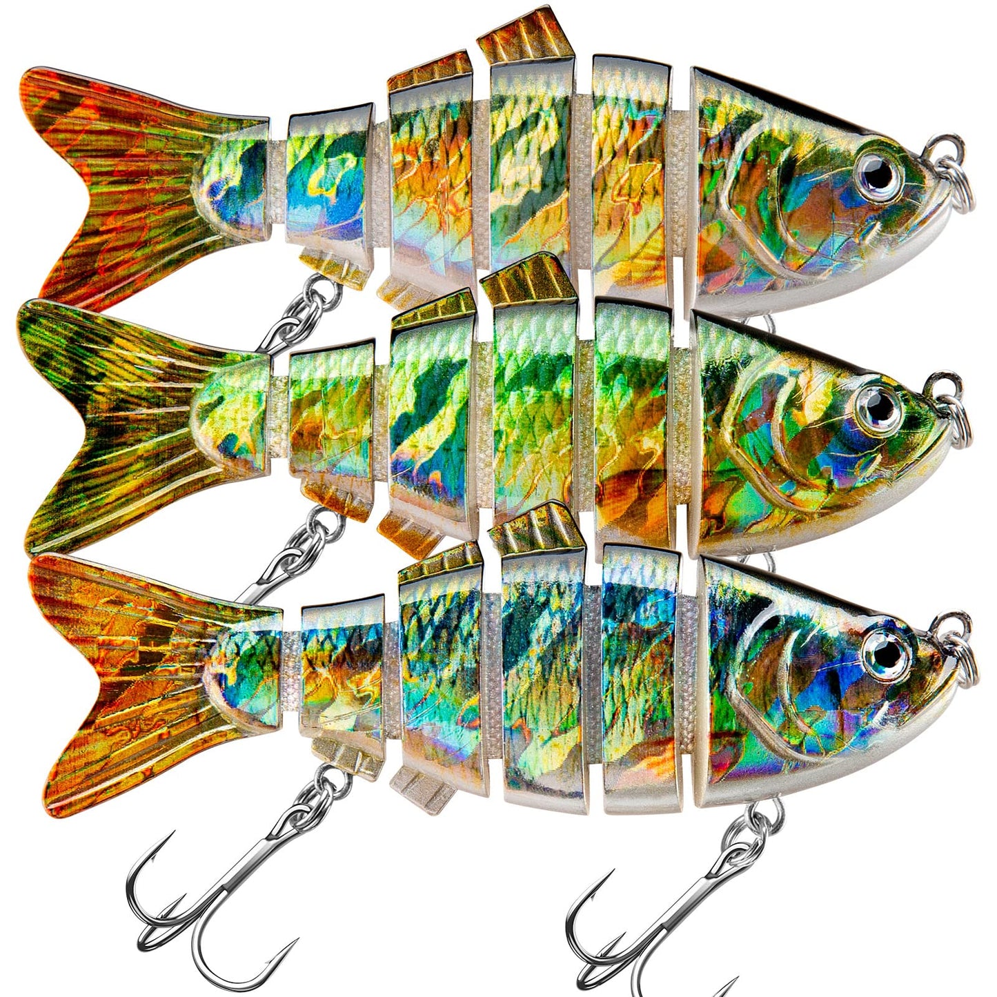 Bass Fishing Lure for Freshwater and Saltwater Lifelike Fishing Lures Multi Jointed Swimbait for Bass Trout Crappie Walleye Pike Fishing Gifts for Men