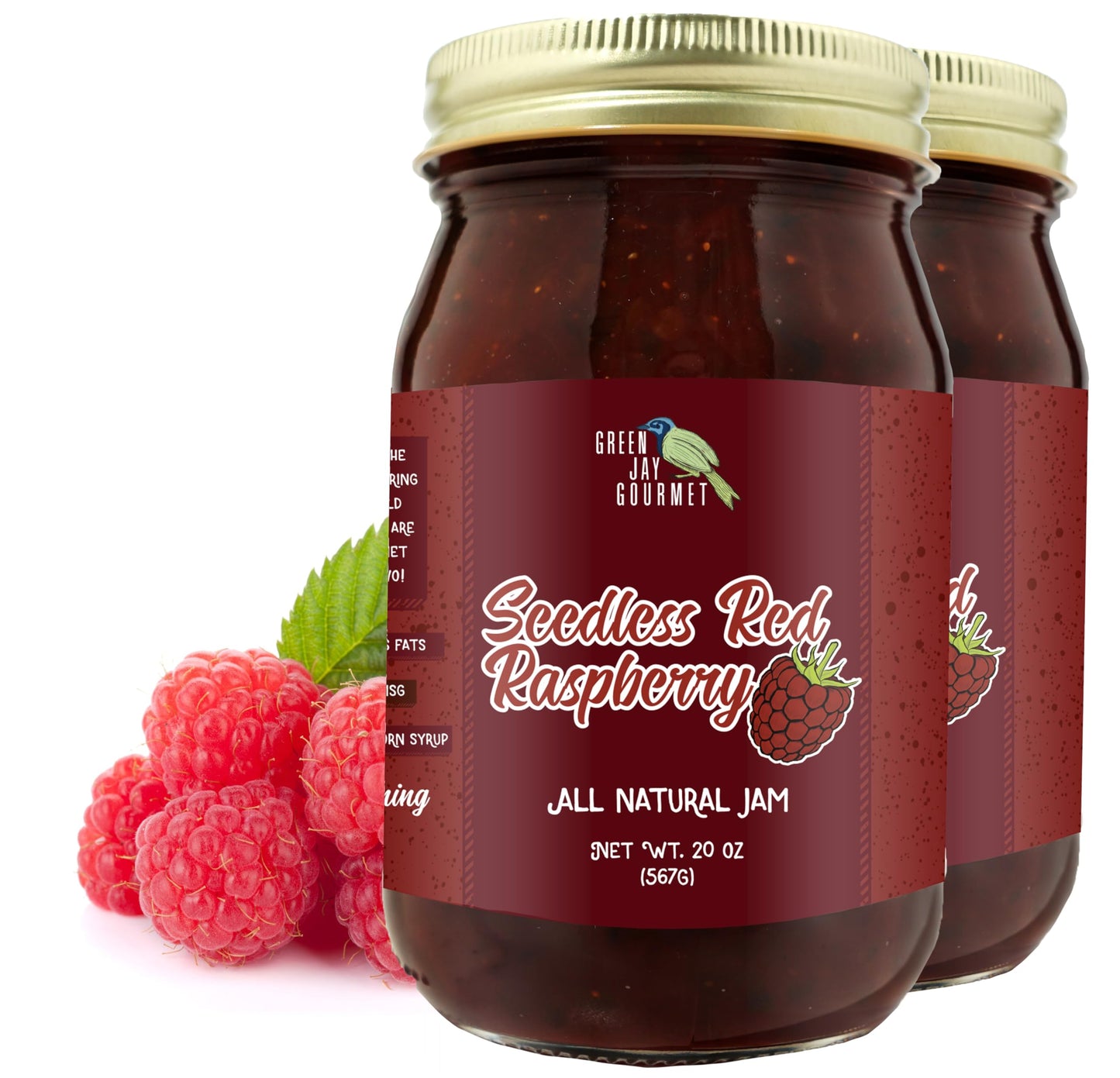 Green Jay Gourmet Spicy Jam Variety Pack - All-Natural Raspberry Jalapeno Jam, Strawberry Jalapeno Jam, Blackberry Jalapeno Jam - Vegan, Gluten-free Jam - No Preservatives - USA Made - 3 x 20 Ounces
