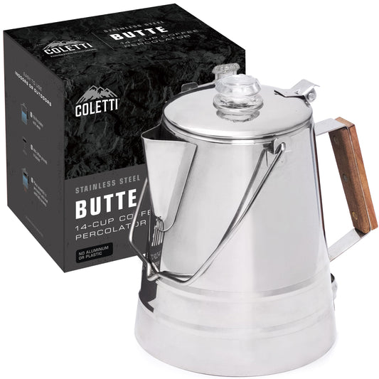 COLETTI Scoutmaster Coffee Percolator Camping — The Ultimate Camping Coffee Maker [24 Cup]