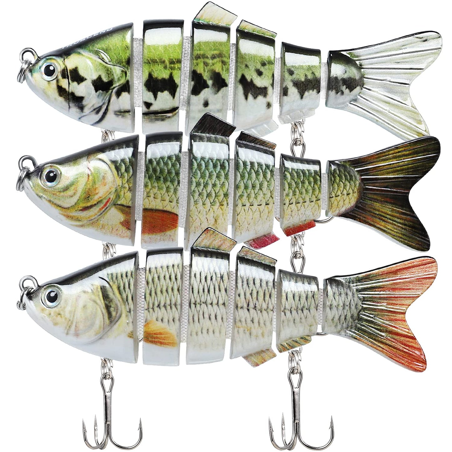 TRUSCEND Swimmax for Saltwater and Freshwater, Realistic Fishing Lures for Bass Trout Crappie Walleye Pike Bluegill Salmon, Swimbait for Bass Fishing, Amazing Fishing Gear Gifts for Family Fishing