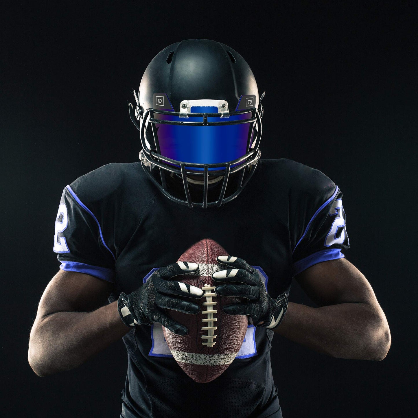 TD Sports Football Visor | Fits Kids, Youth, and Adult Helmets | Eye Protection for Helmet and Facemask