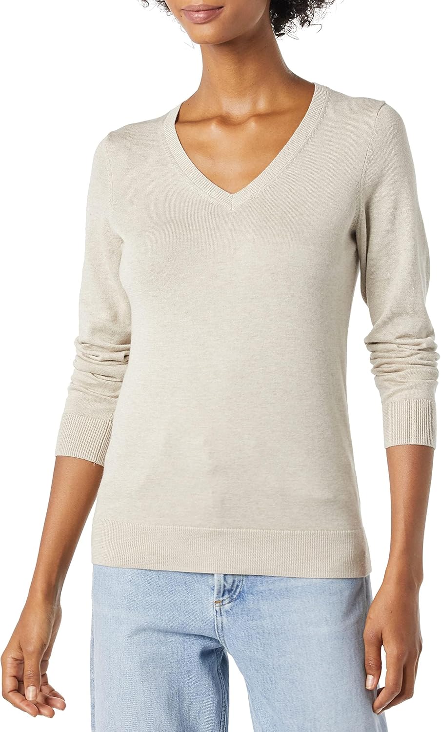 Amazon Essentials Women's Regular-Fit Lightweight Long-Sleeve V-Neck Sweater
