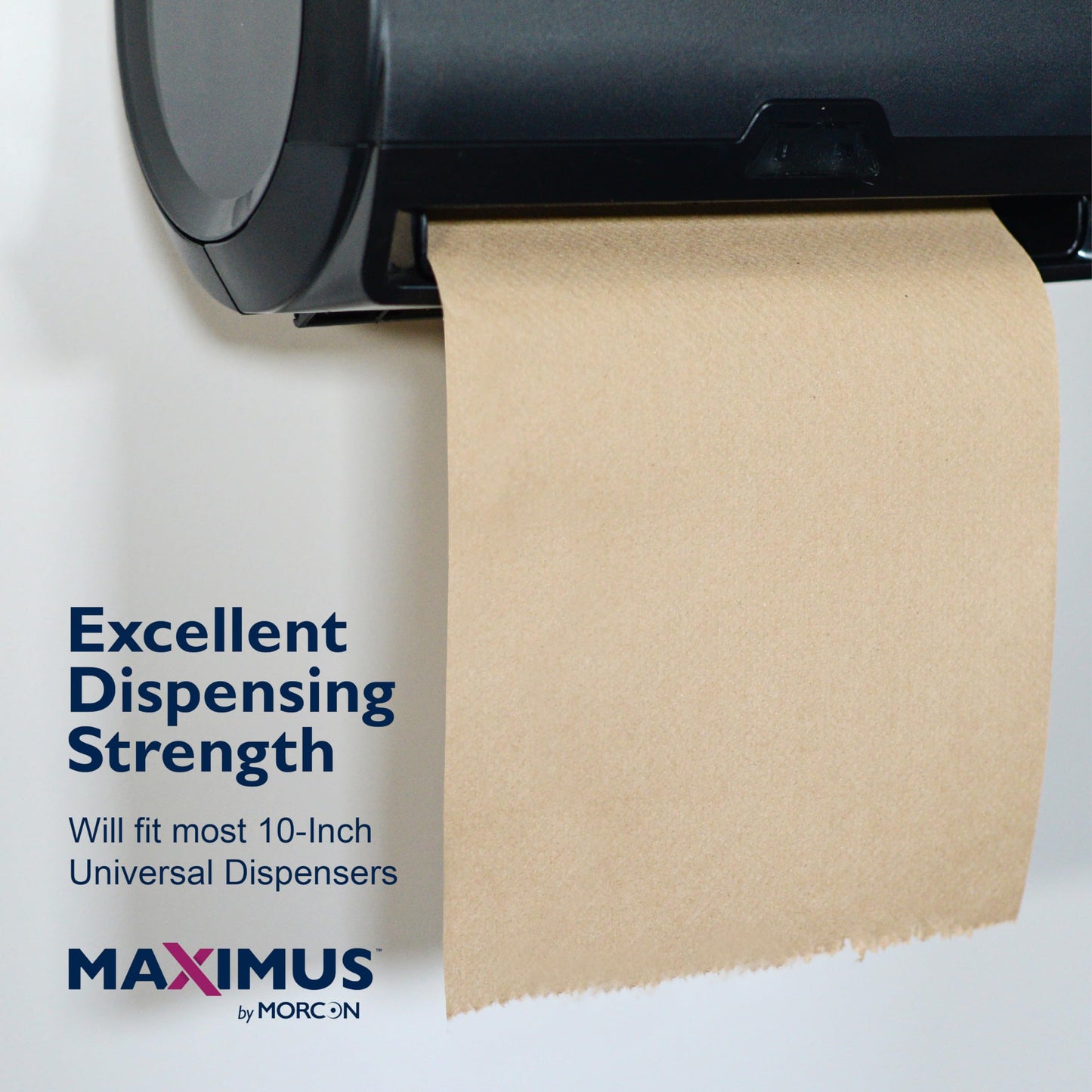 Maximus X0907 Recycled Paper Towels with Superior Absorbency, 10" Commercial Paper Towels Rolls Suitable for Office, Restaurant, and Healthcare Facilities, 6 Rolls Per Case