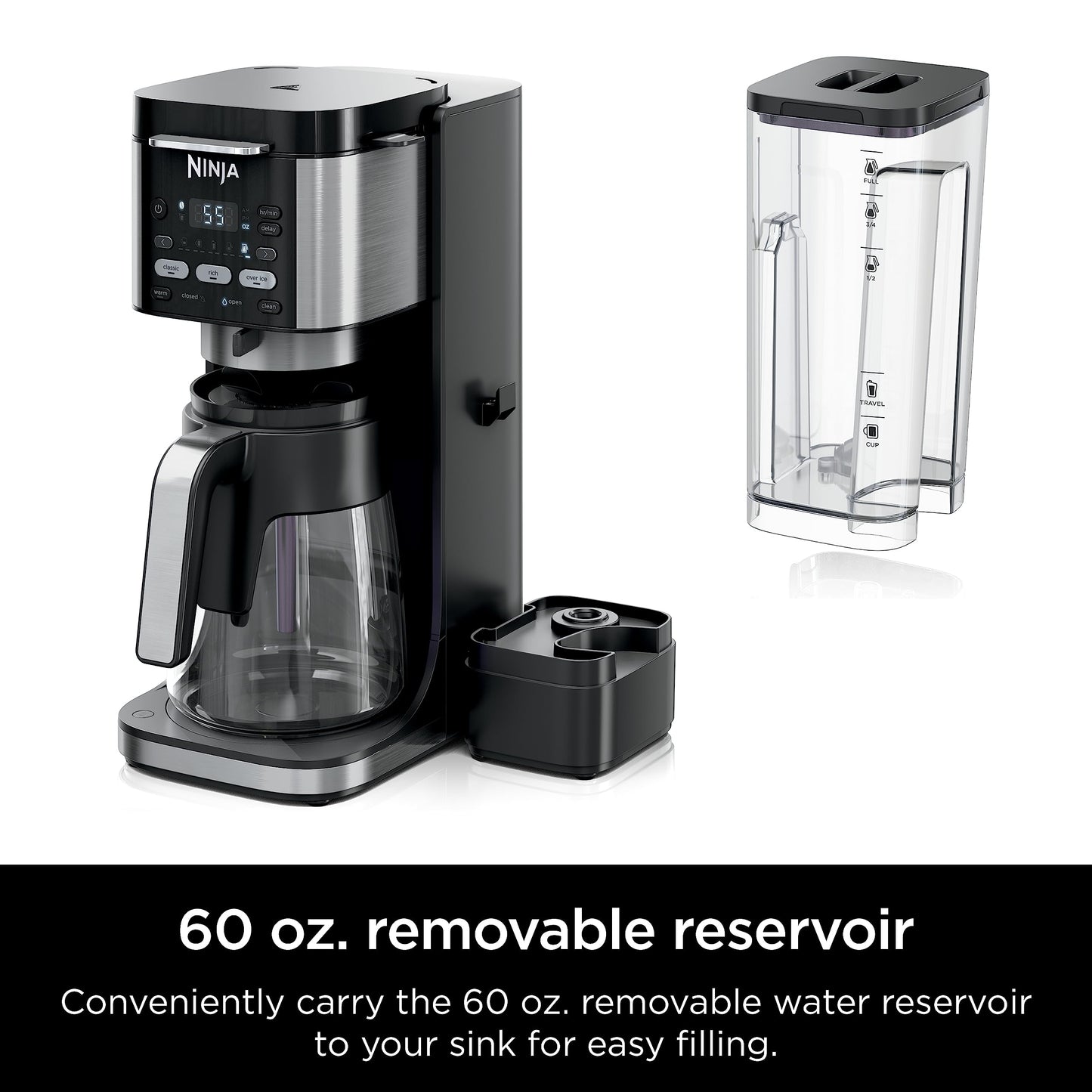 Ninja Hot and Iced Coffee Maker, Single Serve Coffee Maker and Drip Coffee Machine, DualBrew Pro Specialty 12-Cup with K-Cup Combo, Includes Permanent Filter, CFP307
