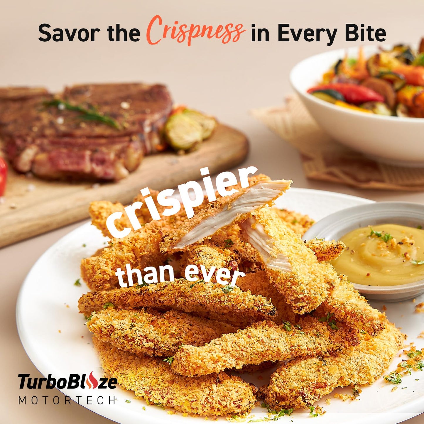 COSORI Air Fryer 9-in-1, Compact & Large 6-Qt, Fast Turbo Modes, 90–450°F Precise Heat for Even Results, Up to 95% Less Oil*, Roast, Bake, Dry, Reheat, Frozen, Broil, Proof, 120V, TurboBlaze, Grey