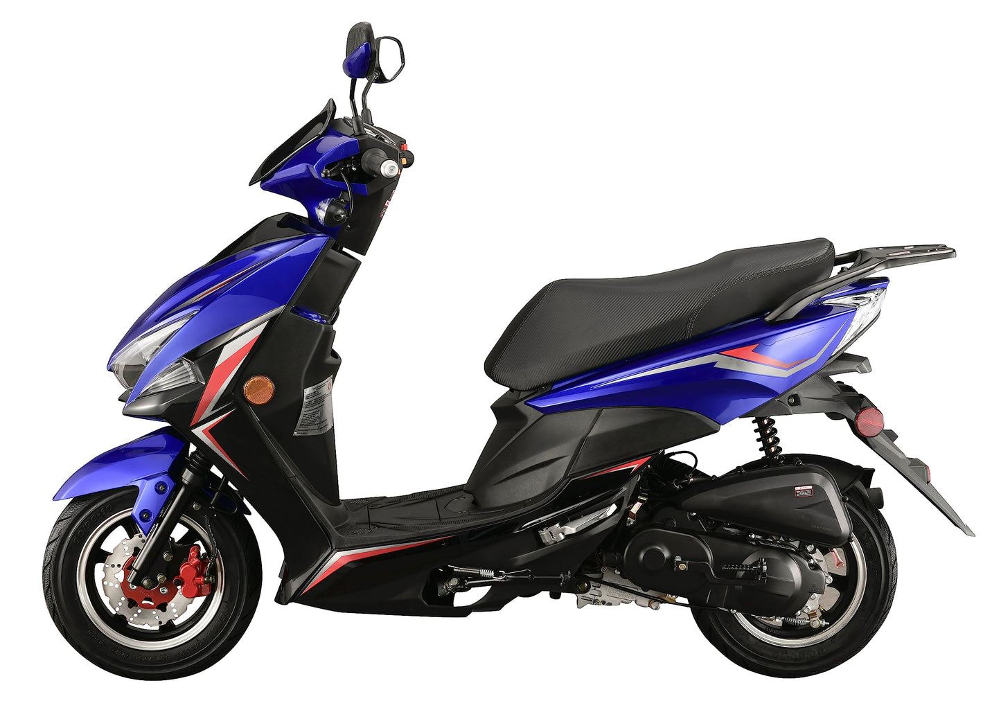 HHH X18 150cc Scooter Street Motorcycle Gas Moped 150cc Adult Bike with 10 inch Aluminum Wheels (Choose Your Color : Red, Black & Blue)