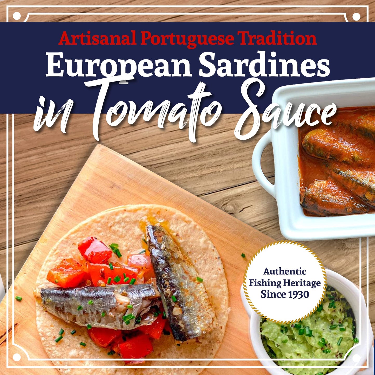 Santo Amaro - 6 Flavor Variety Pack Sampler European Wild Sardines - Virgin Olive Oil - Tomato Sauce from Puree - Virgin Olive Oil & Spicy Red Piri Piri Pepper - Spring Water - Virgin Olive Oil & Lisbon Lemon - Tomato Puree with Spicy Red Piri Piri Pepper