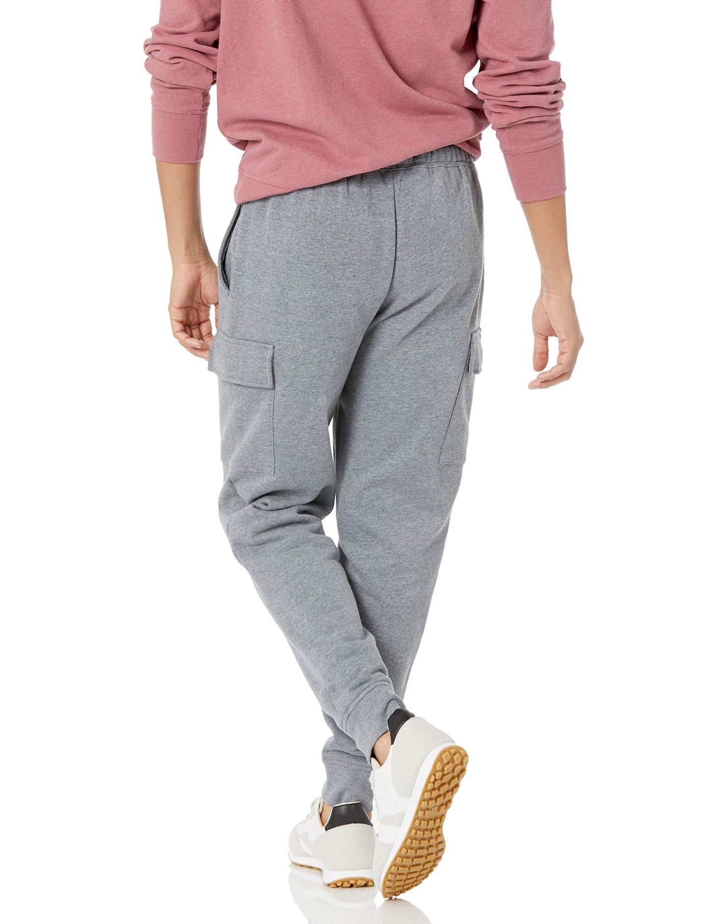 Amazon Essentials Men's Relaxed Fit Cargo Fleece Jogger Sweatpants with Drawstring