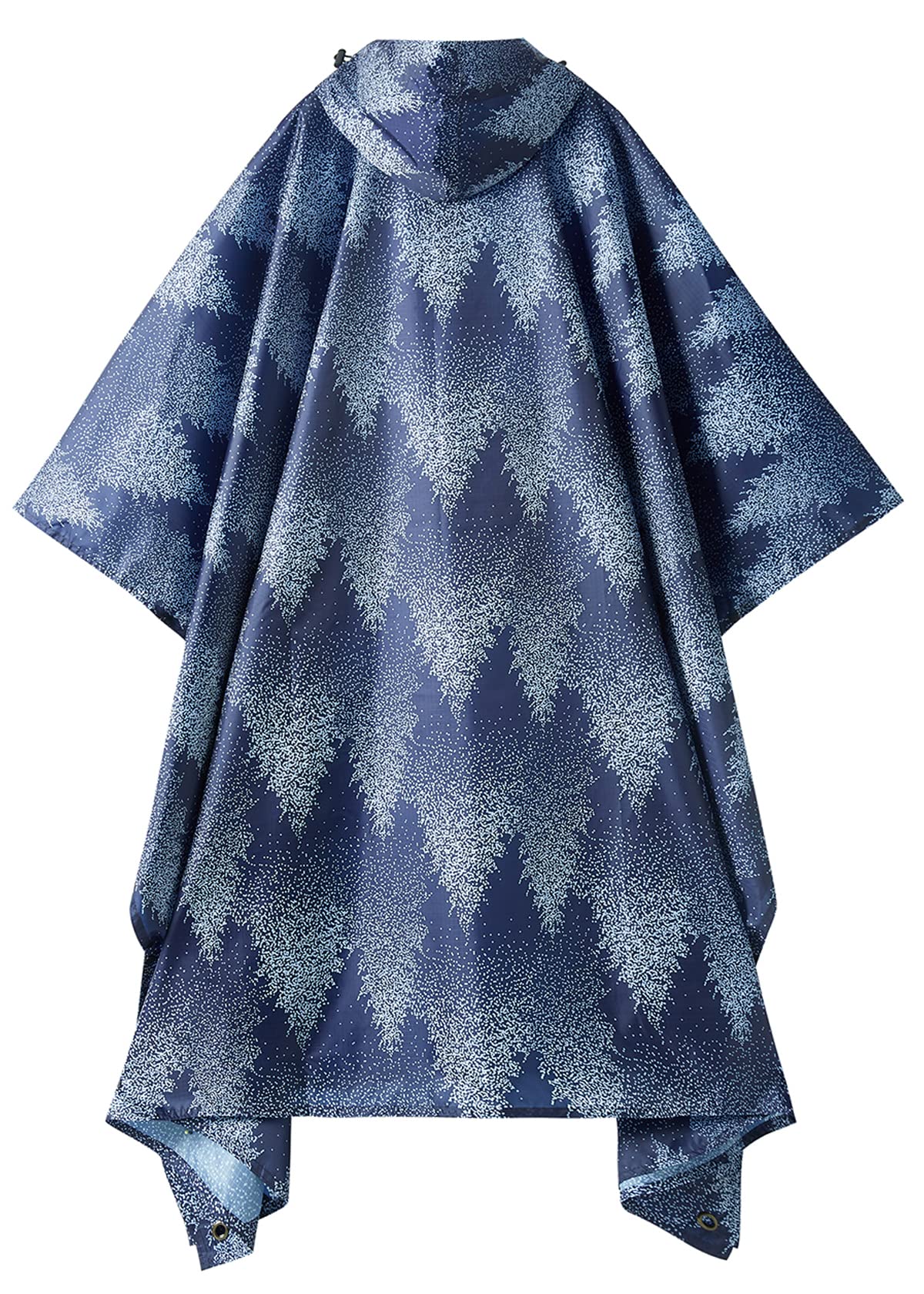PTEROMY Hooded Rain Poncho for Adult with Pocket, Waterproof Lightweight Unisex Raincoat for Hiking Camping Emergency