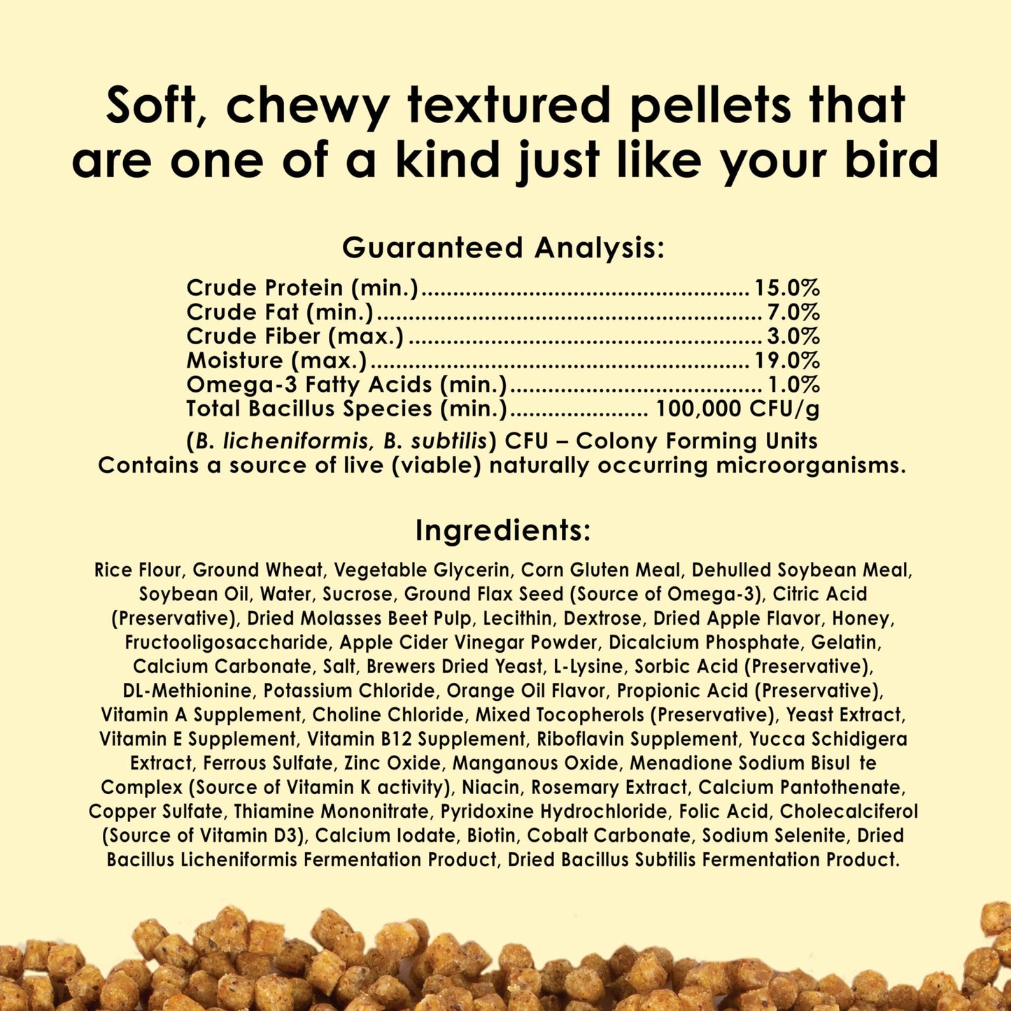Kaytee Nutri Soft Pet Parrot & Conure Bird Food, 3 Pound