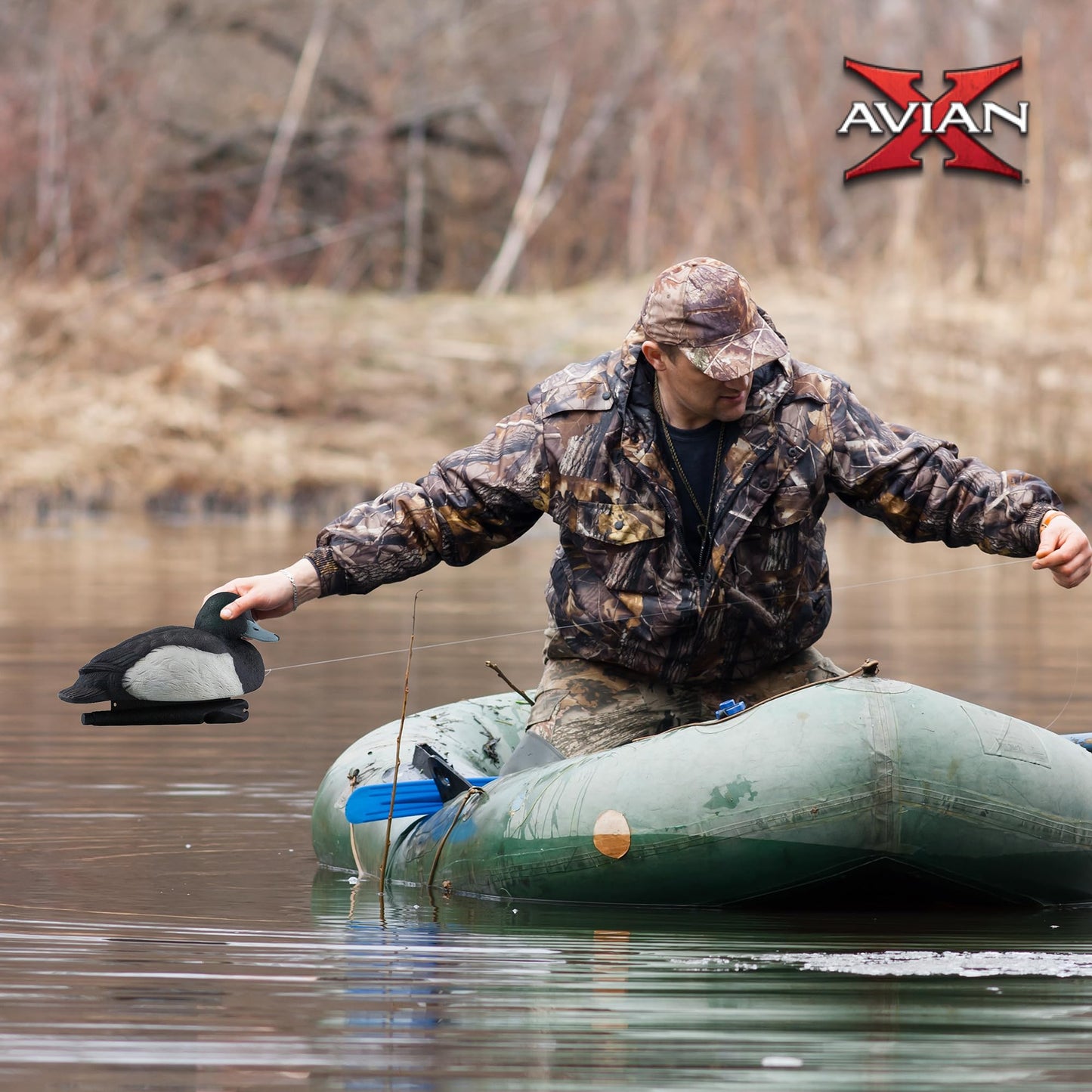 Avian-X Topflight Blue Bills Decoy Set Realistic Duck Decoys with Weight Forward Swim Keel, Greater and Lesser Blue Bills