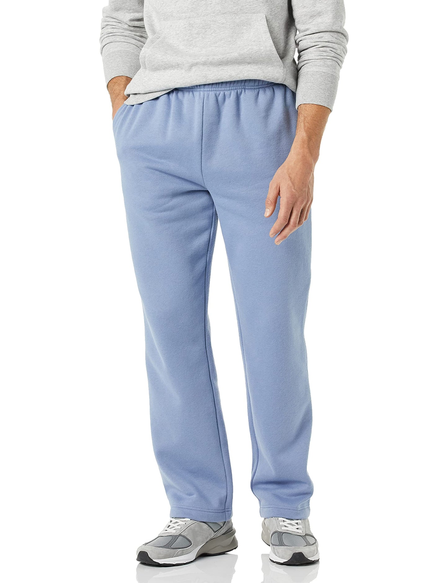 Amazon Essentials Men's Relaxed Straight Leg Fleece Open Bottom Sweatpant (Available in Big & Tall)