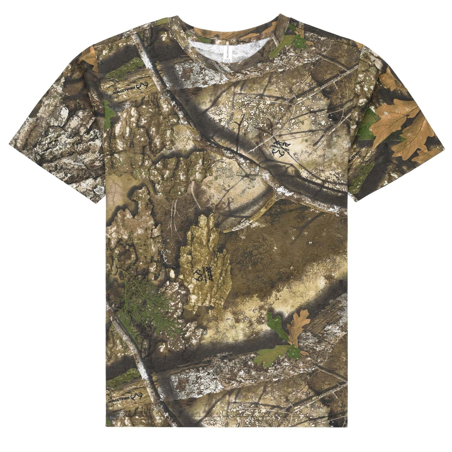 Authentic Realtree and Mossy Oak Camouflage Crewneck Unisex Adult Short Sleeve Tee Shirt