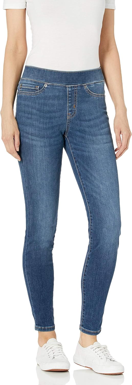 Amazon Essentials Women's Mid-Rise Stretch Pull-On Jegging
