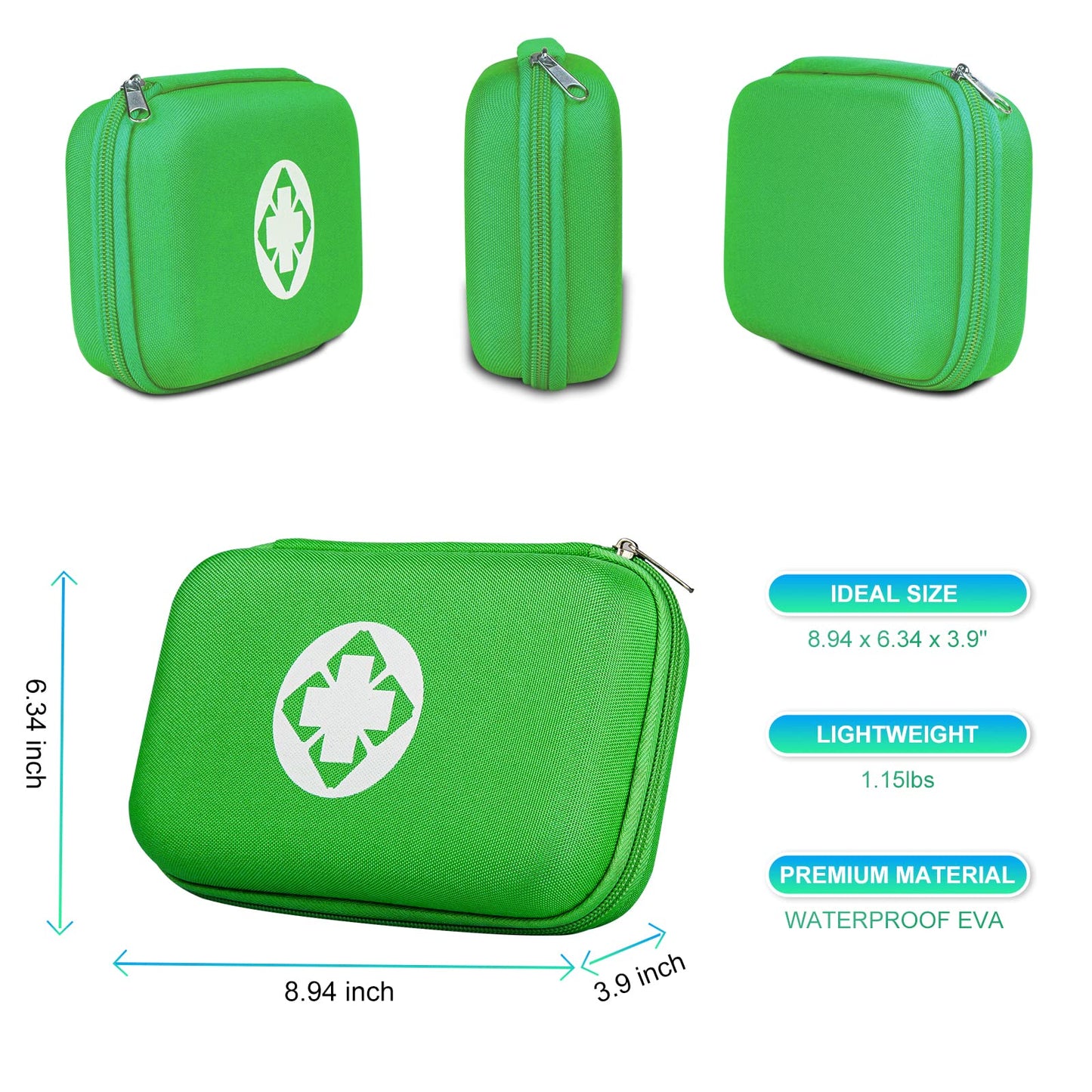 276PCS First Aid Kit Home Car Camping Hiking Emergency Supplies Small Compact Lovely Bag for School Outdoor, Basic Outdoor Essentials Survival Kit for Travel AMORNING