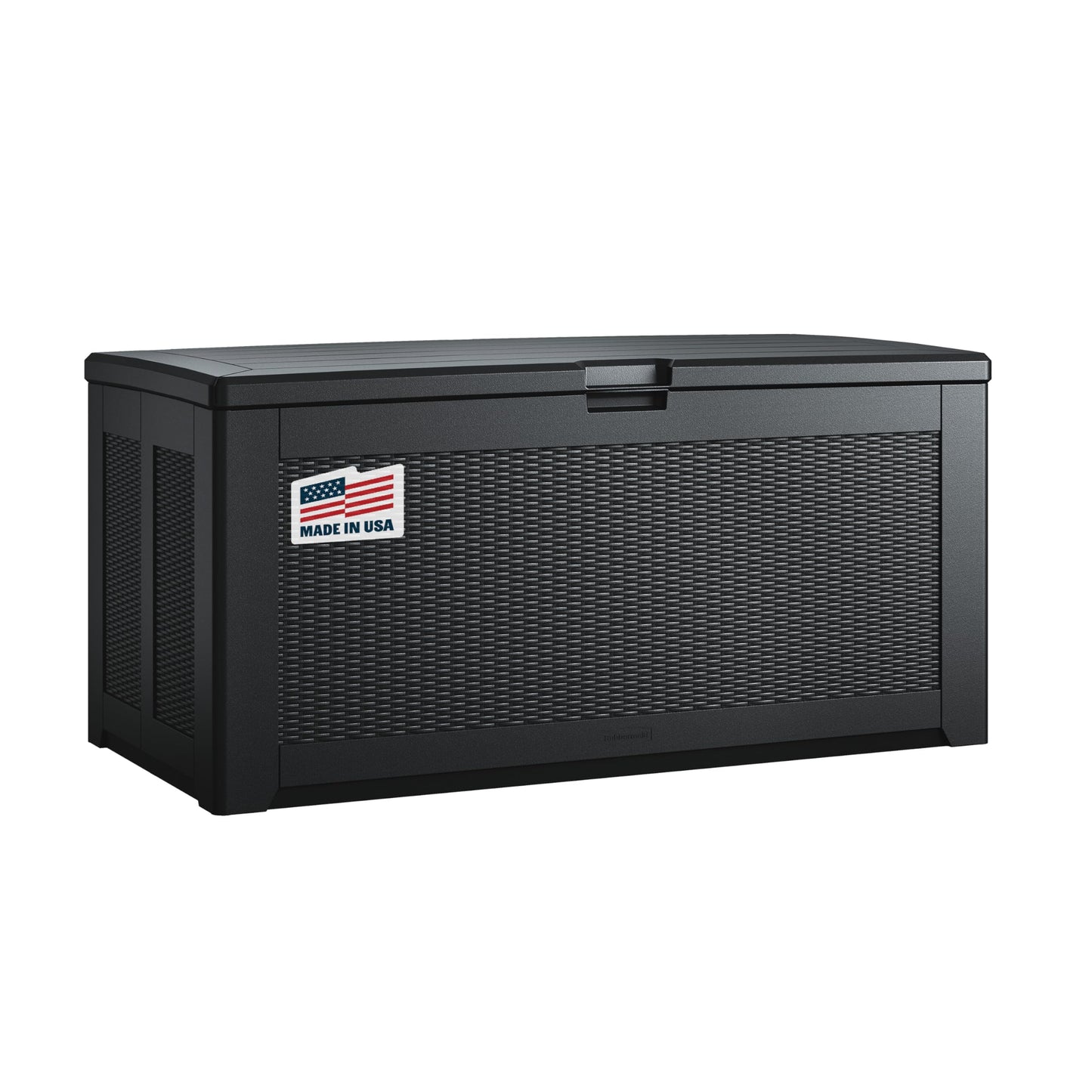 Rubbermaid Extra Large Resin Outdoor Storage Deck Box (134 Gal), Weather Resistant, Black, Deck Organization for Home/Backyard/Pool Chemicals/Toys/Garden Tools/Porch/Patio Cushions