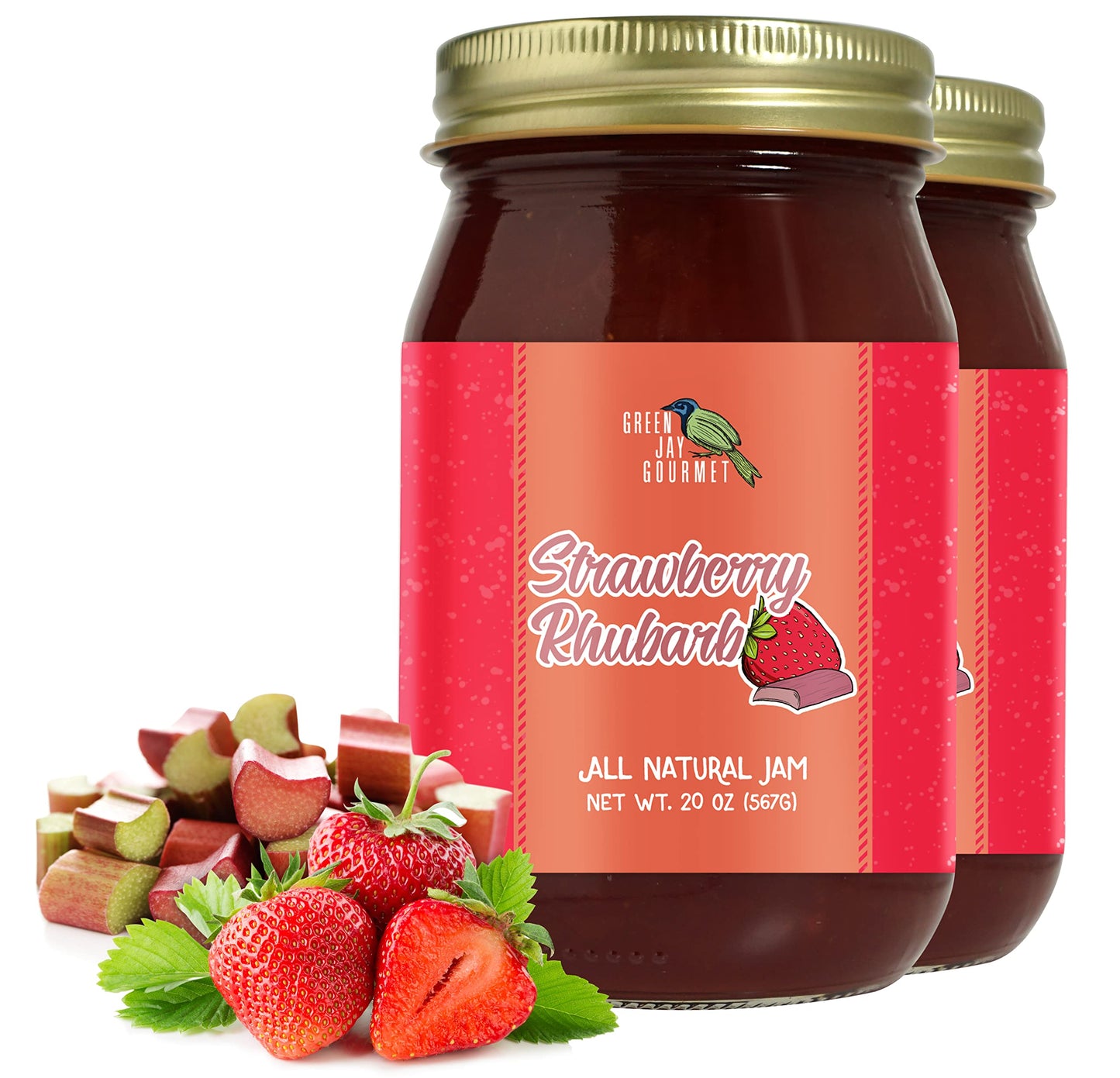 Green Jay Gourmet Spicy Jam Variety Pack - All-Natural Raspberry Jalapeno Jam, Strawberry Jalapeno Jam, Blackberry Jalapeno Jam - Vegan, Gluten-free Jam - No Preservatives - USA Made - 3 x 20 Ounces