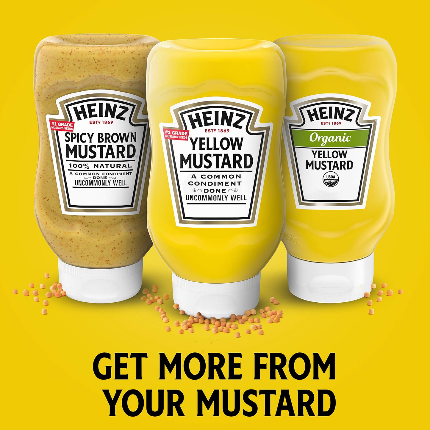 Heinz Yellow Mustard, 20 oz Bottle