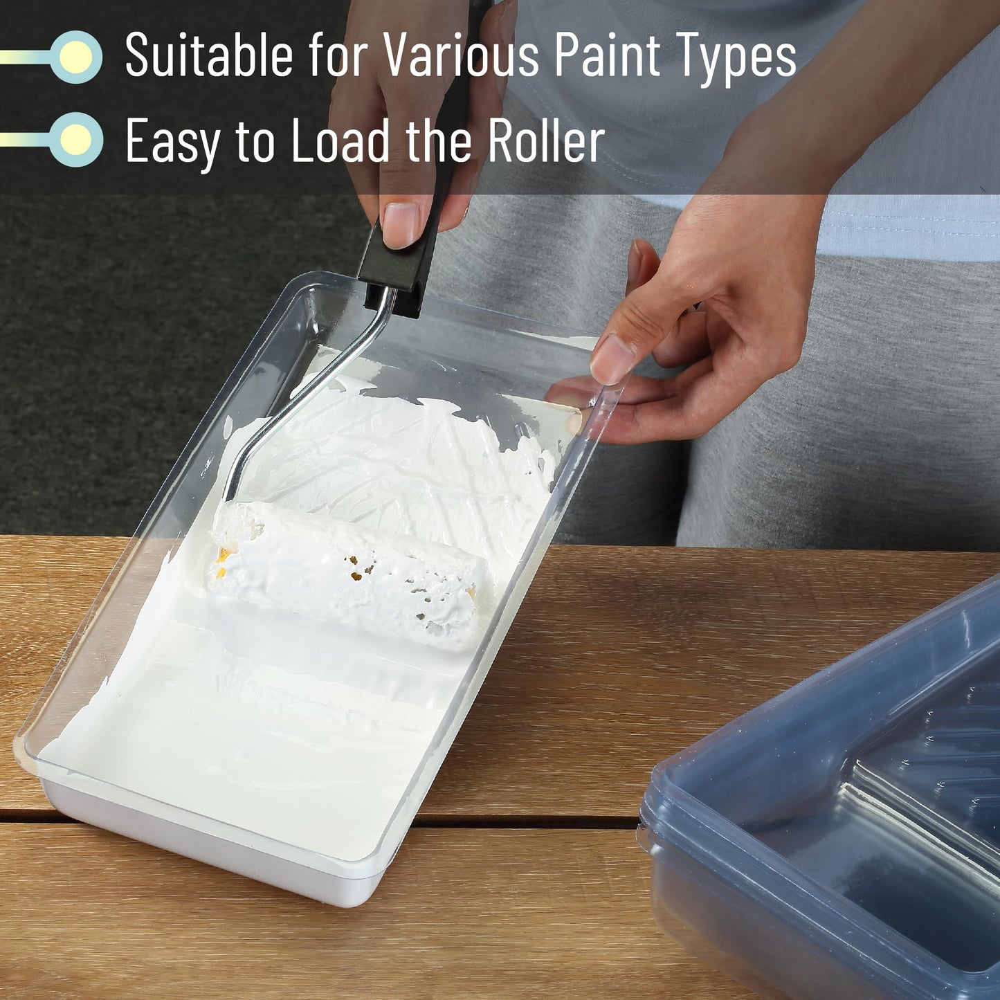 Bates- Paint Tray Liner, 9 Inch, 10 Pack, Paint Roller Tray, Disposable Plastic Paint Trays, Paint Pans Trays, Paint Supplies for House Painting, Roller Tray