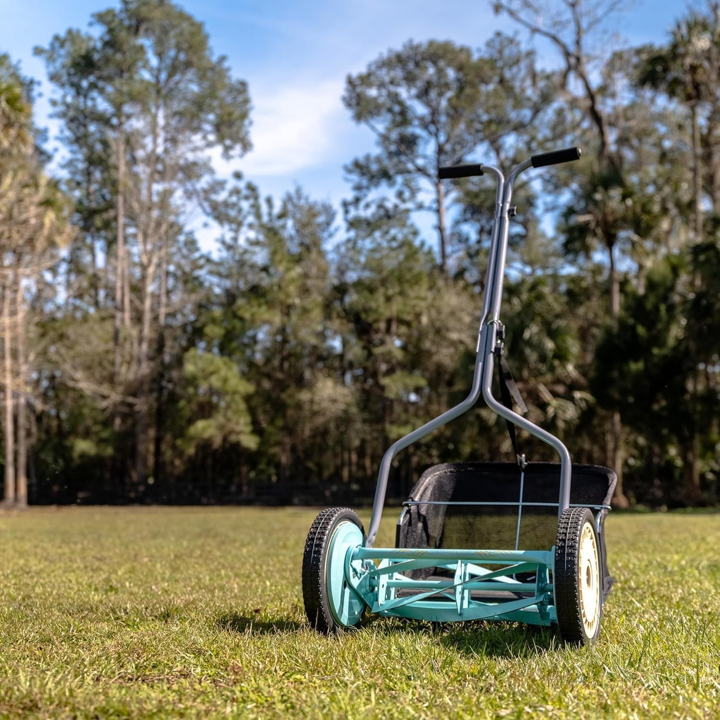 American Lawn Mower Company 1204-14 14-Inch 4-Blade Push Reel Lawn Mower, Red