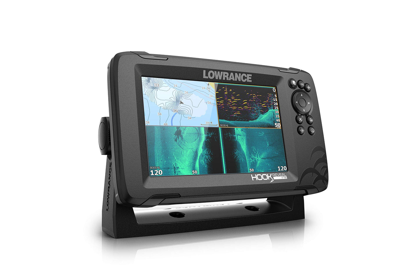 Lowrance HOOK Reveal 5", 7" and 9" Fish Finders with Transducers