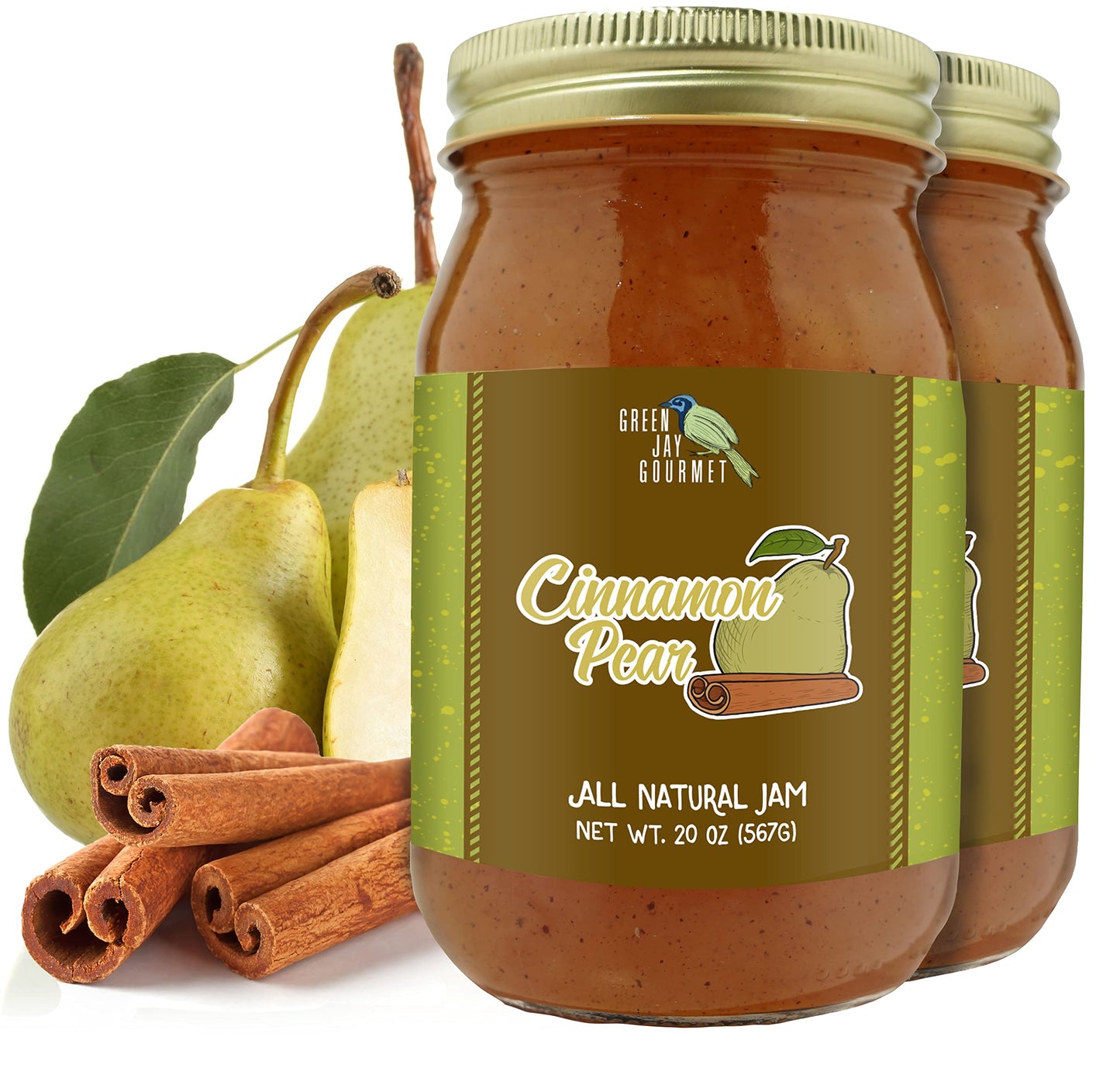 Green Jay Gourmet Spicy Jam Variety Pack - All-Natural Raspberry Jalapeno Jam, Strawberry Jalapeno Jam, Blackberry Jalapeno Jam - Vegan, Gluten-free Jam - No Preservatives - USA Made - 3 x 20 Ounces