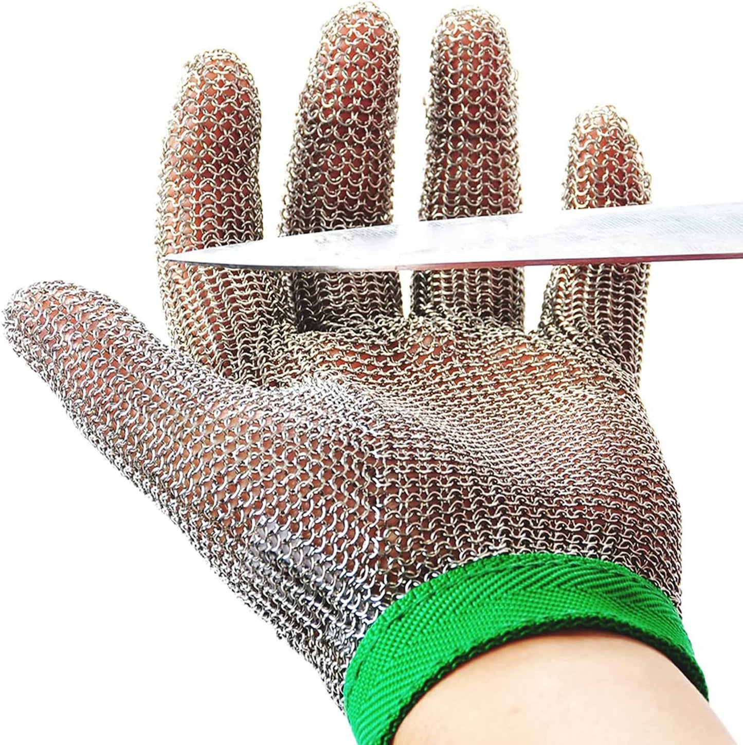 Dowellife Level 9 Cut Resistant Glove - Stainless Steel Mesh Metal Glove for Butcher, Meat Cutting, Oyster Shucking, Kitchen Mandoline, Chef Slicing, Fish Fillet (X-Large)
