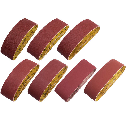 S SATC 3x18 Sanding Belts 20PCS Belt Sander Paper Aluminum Oxide (3 Each of 60/80/120/150/240/400 Grits & 2 of 40 Grits) Ideal for Wood Metal Paint Sanding