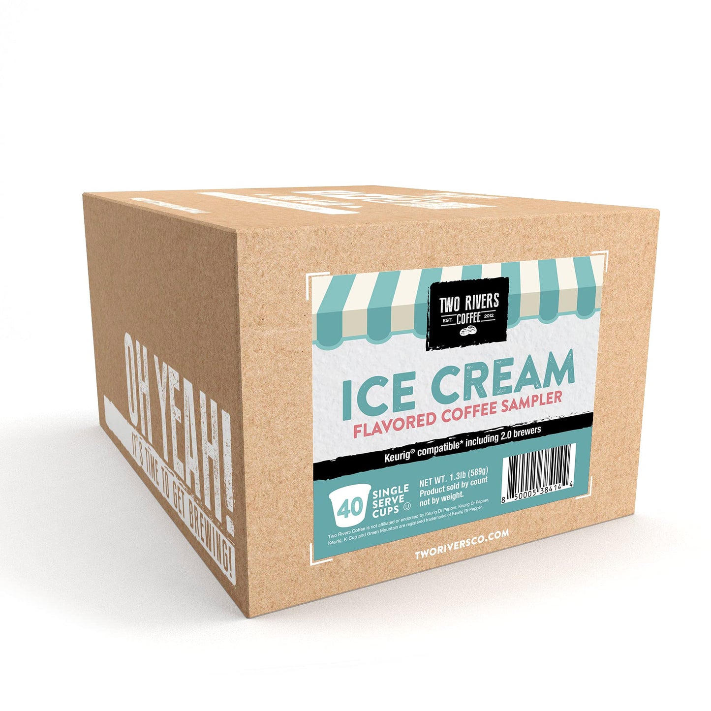 Two Rivers Coffee Hot Chocolate Pods Single Serve Cocoa Variety Sampler Pack Compatible with 2.0 Keurig K-Cup Brewers, 40 Count