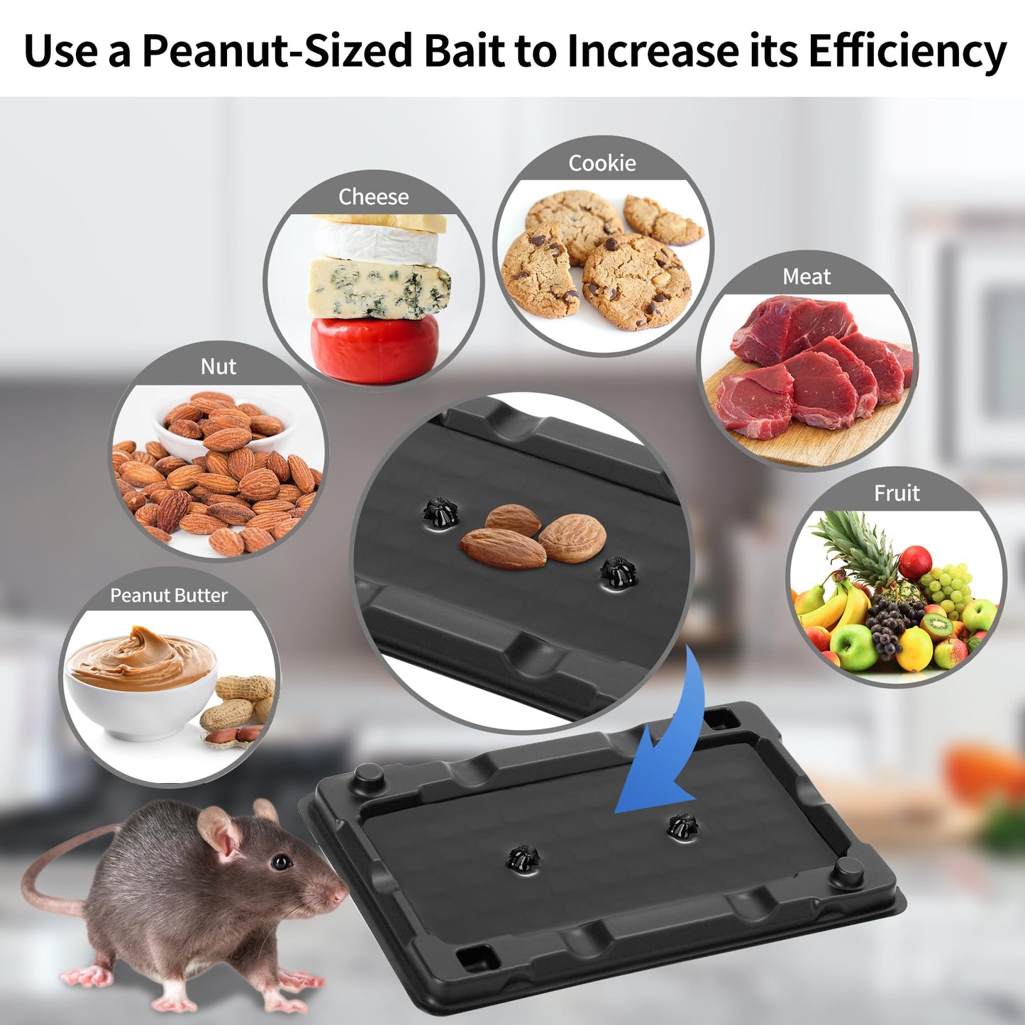LULUCATCH Super Heavier Mouse Traps 12 Pack for Mice & Snakes with Non-Toxic Glue. Larger Sticky Traps Indoor, Easy to Set, Safe to Children & Pets
