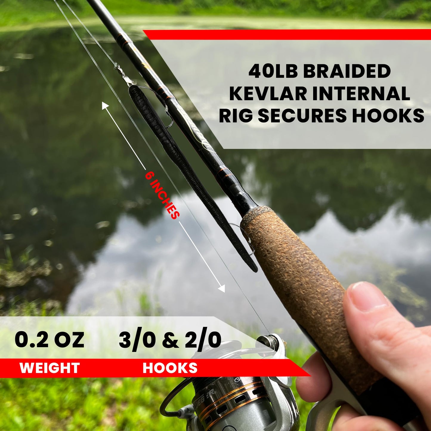 Made in USA Weedless Pre-Rigged Fishing Lures Bass Set, Pike, and Anything in Between - USA - Extra Durable Soft Plastic Swimbaits for Bass Fishing Lures - 5 PCS Bass Baits and Lures Pack(Variety)
