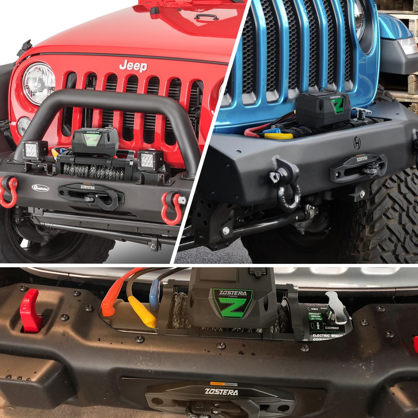 3500lbs ATV/UTV Winch with Synthetic Rope, Electric Boat Trailer Winch 12V, Waterproof Winch with 2 Wireless Remotes &Wired Switch,with Mounting Plate,Pulley,Rope Damper,Aluminium Fairlead