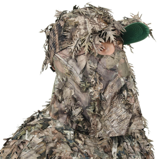 QuikCamo Lightweight 3D Leafy Camo Face Mask & Hat for Hunting, OSFM Adjustable Camouflage Hat, Mossy Oak & Realtree
