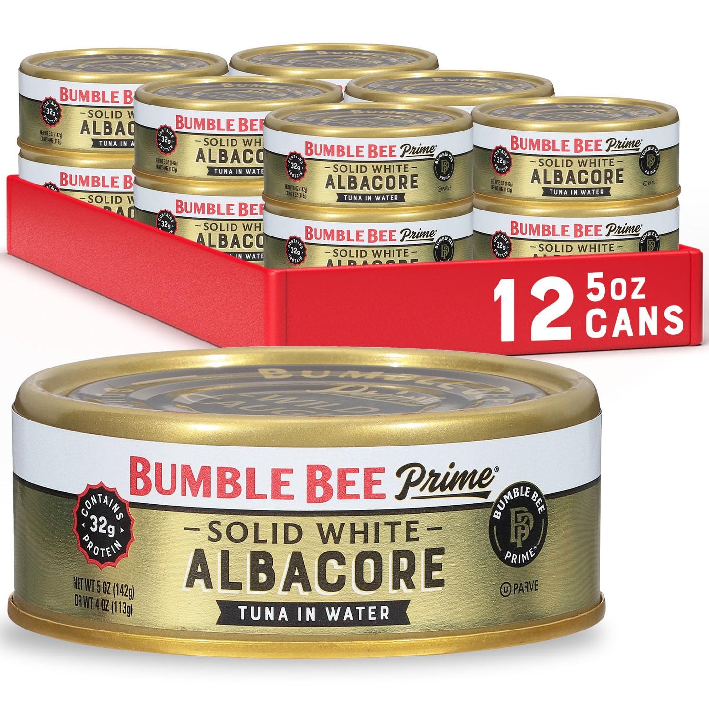 Bumble Bee Prime Atlantic Salmon, 5 oz Can - Premium Salmon - 24g Protein per Serving - Gluten Free & Kosher